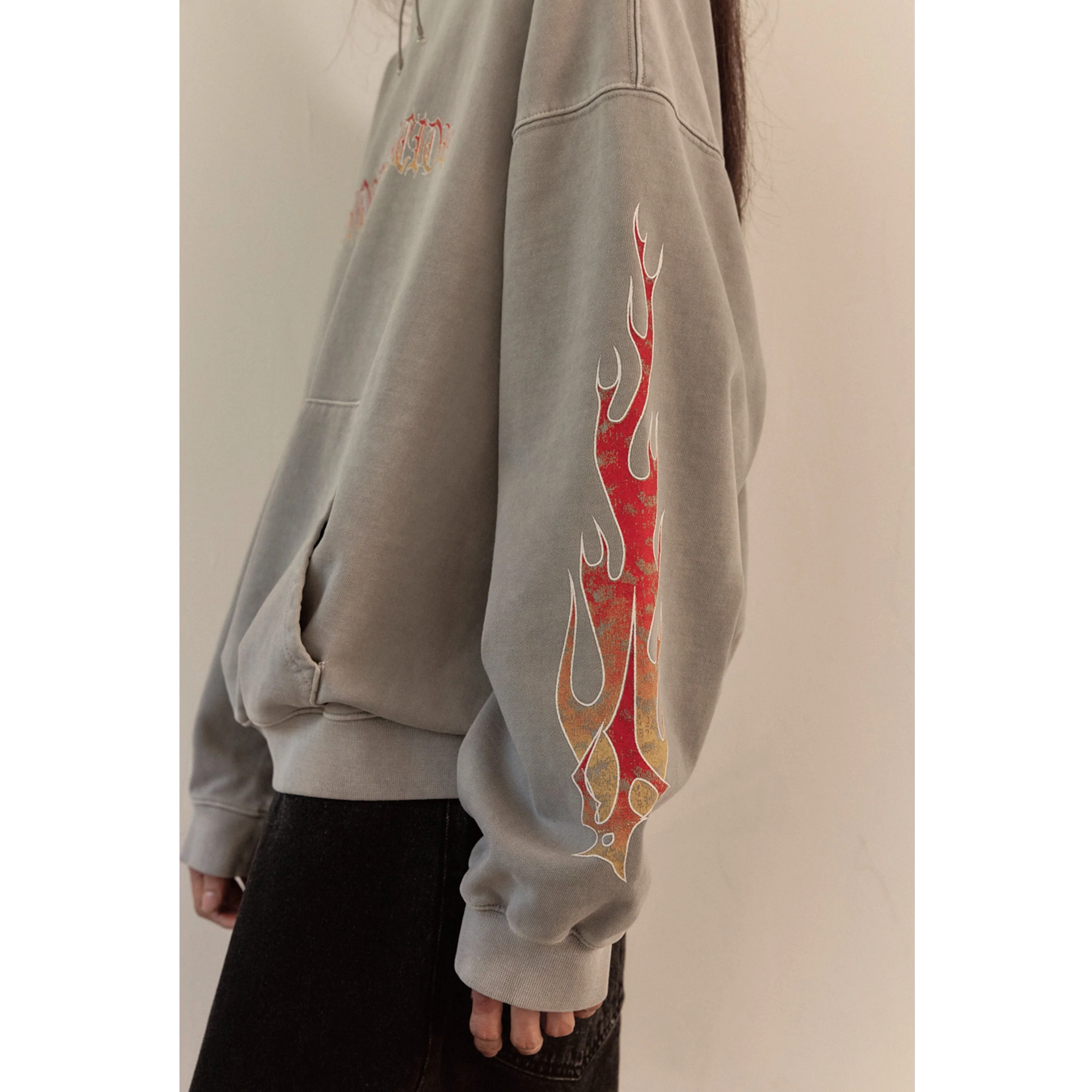 FLAME BEADS HOODIE / GRAY - Image 34