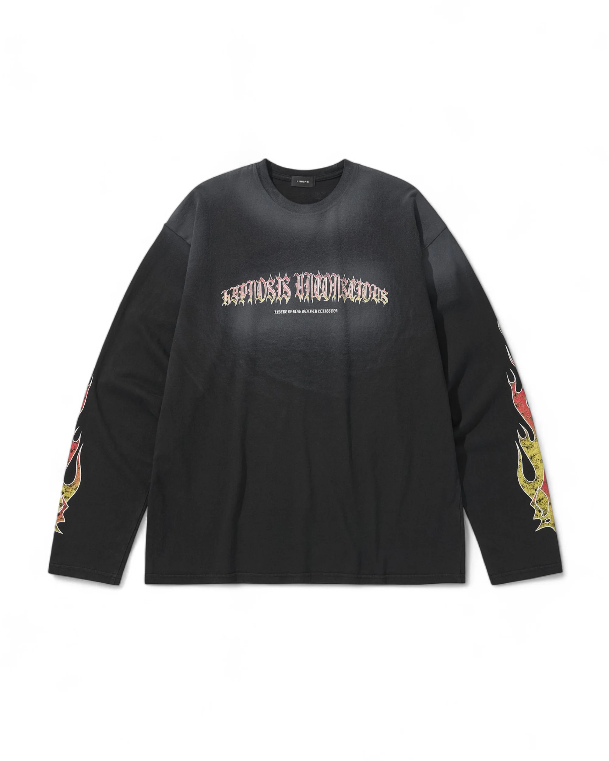 FLAME LONG SLEEVE TEE / BLACK