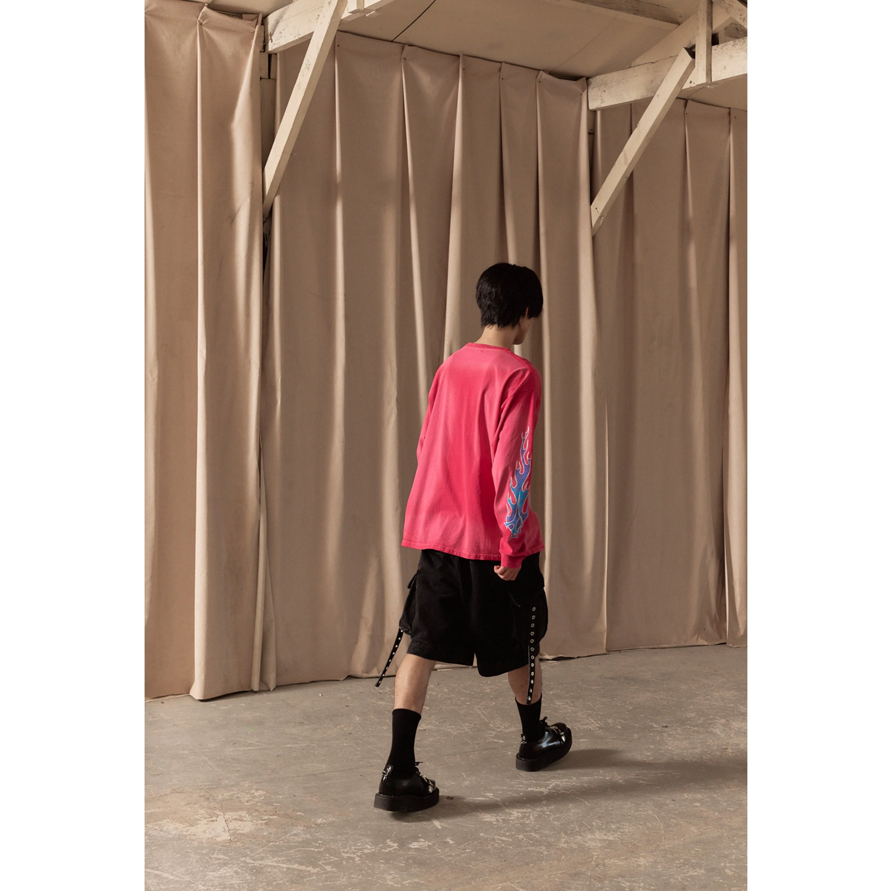 FLAME LONG SLEEVE TEE / PINK - Image 30