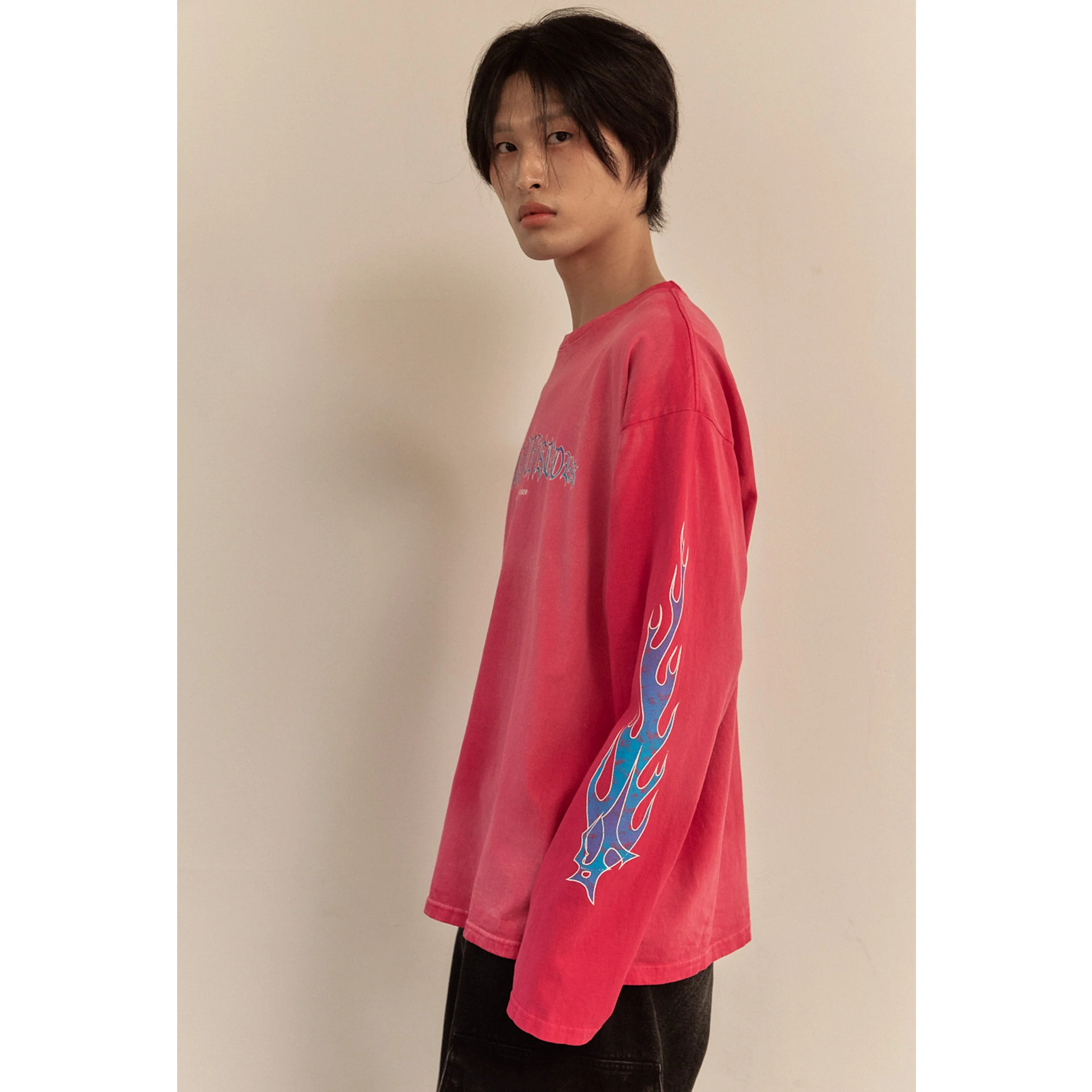 FLAME LONG SLEEVE TEE / PINK - Image 42