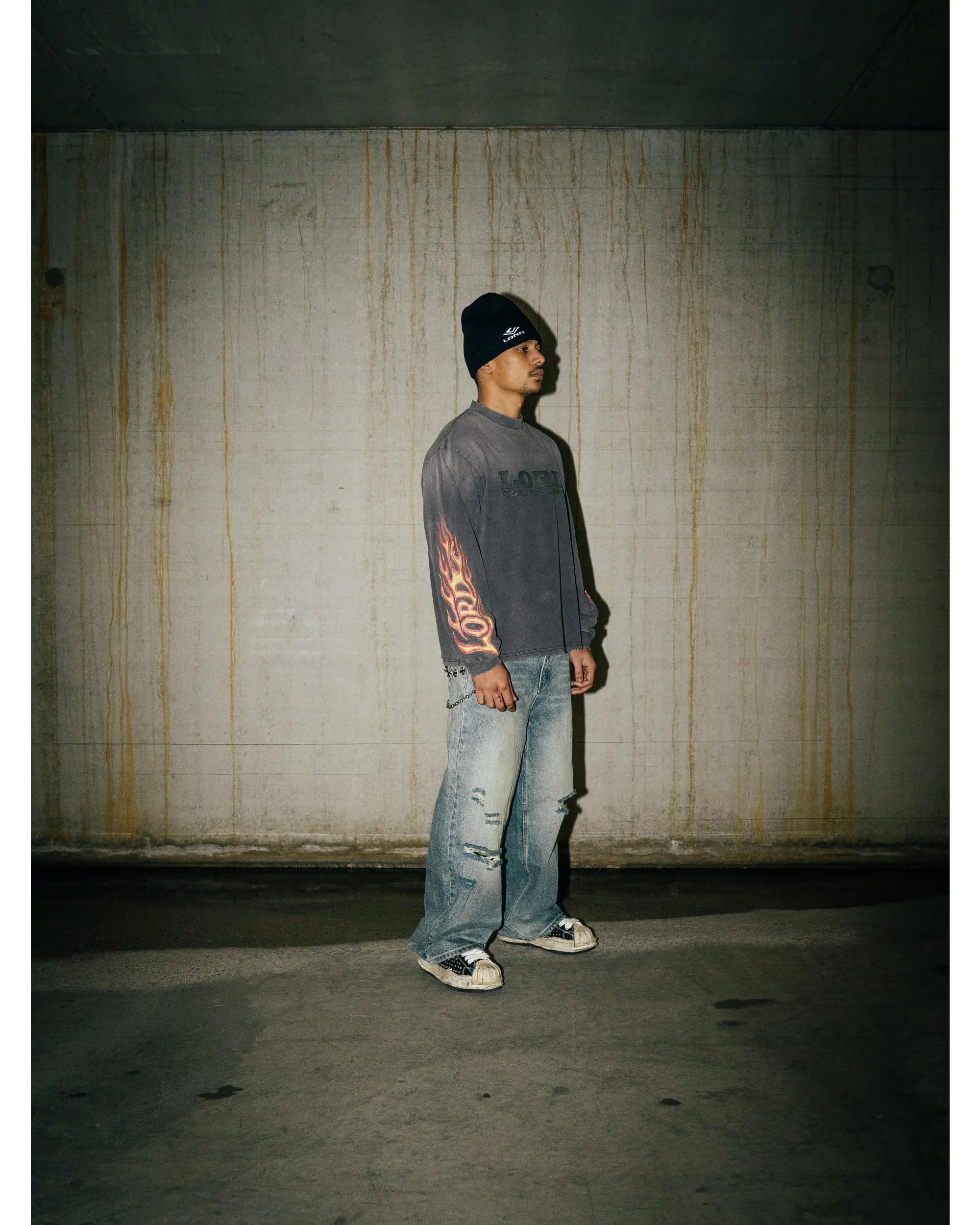 FLAME LONG SLEEVE - VINTAGE GRAY - Image 3
