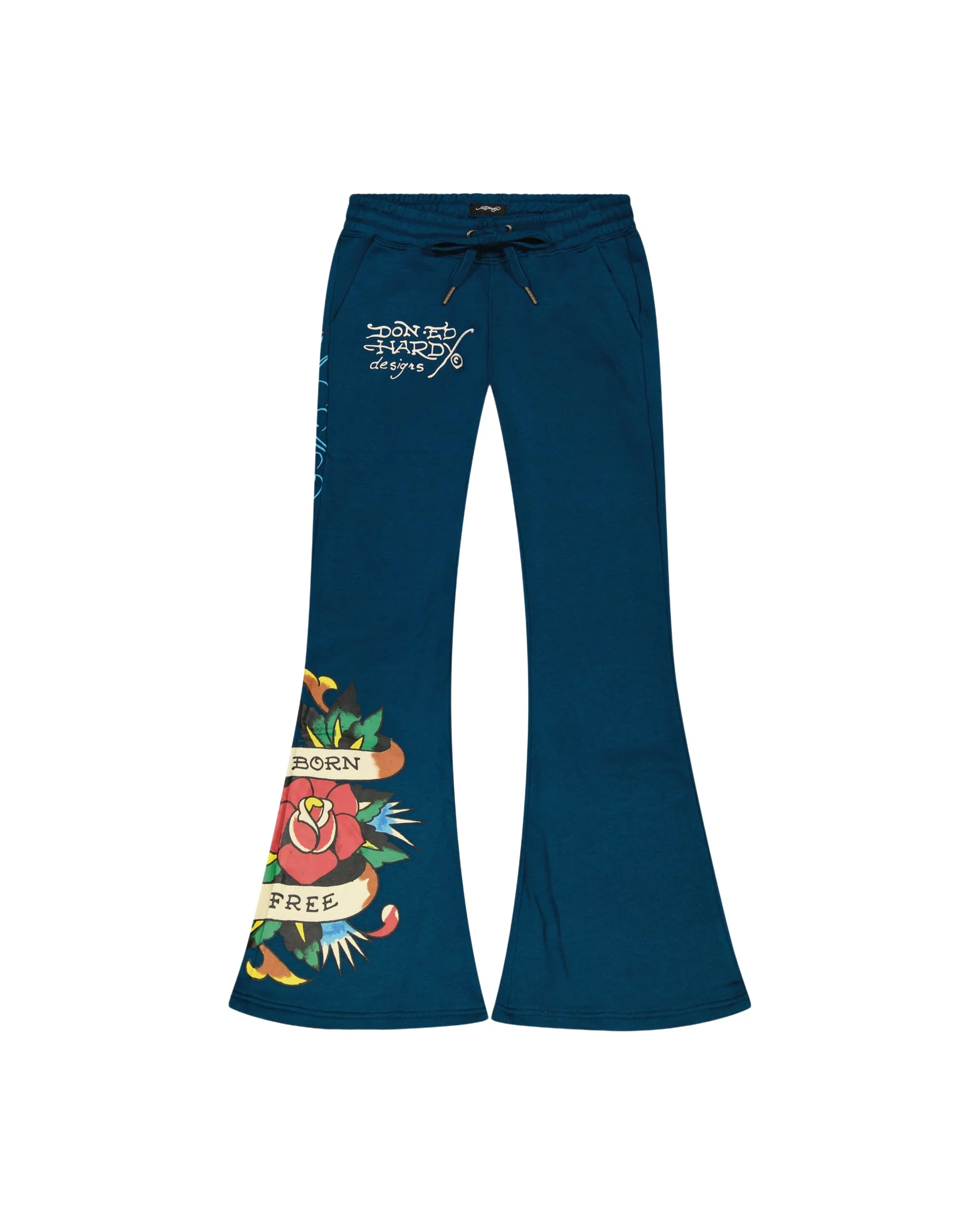 Flame Rose Boot Cut Sweatpants