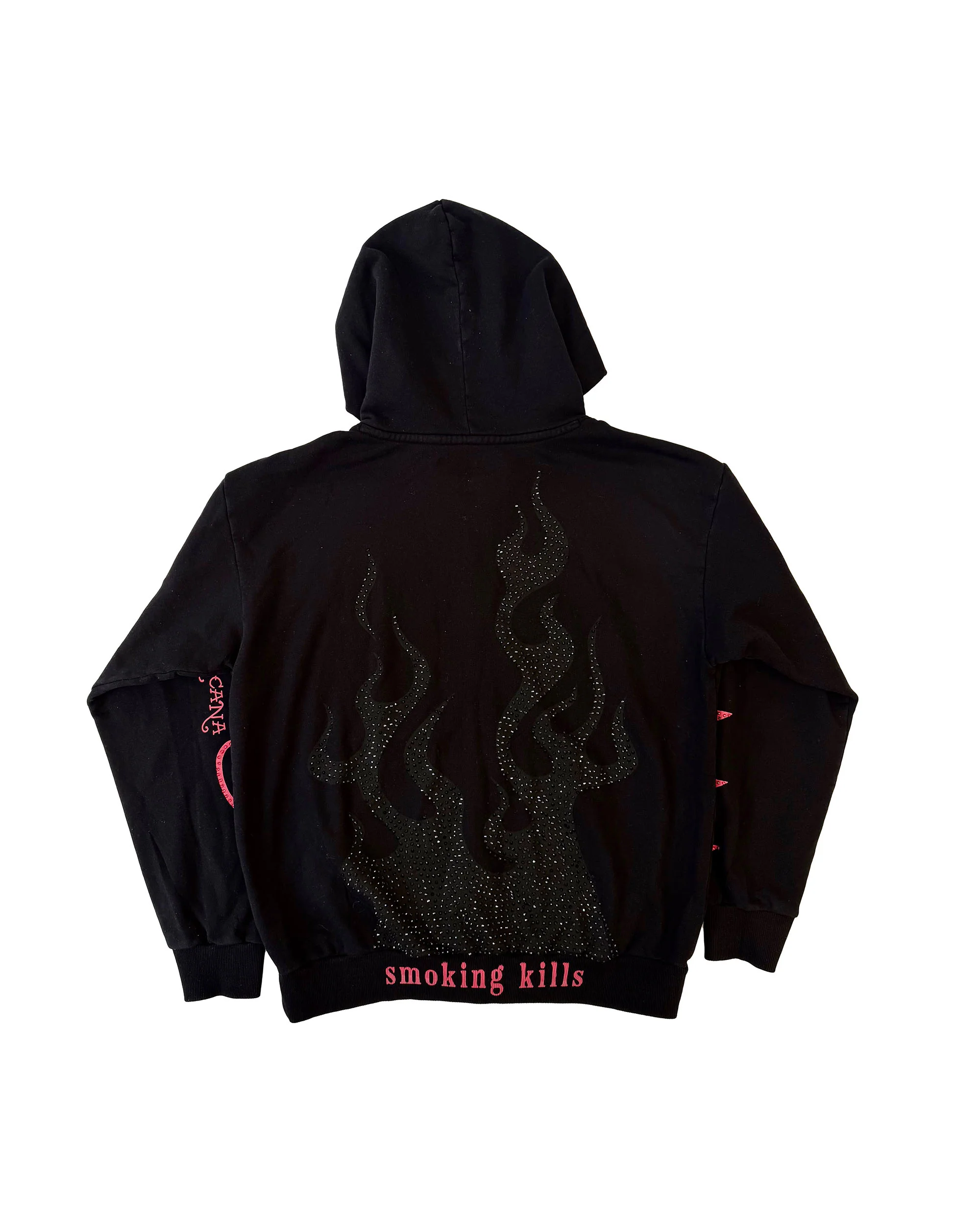 Flames Rhinestone Hoodie - Image 2