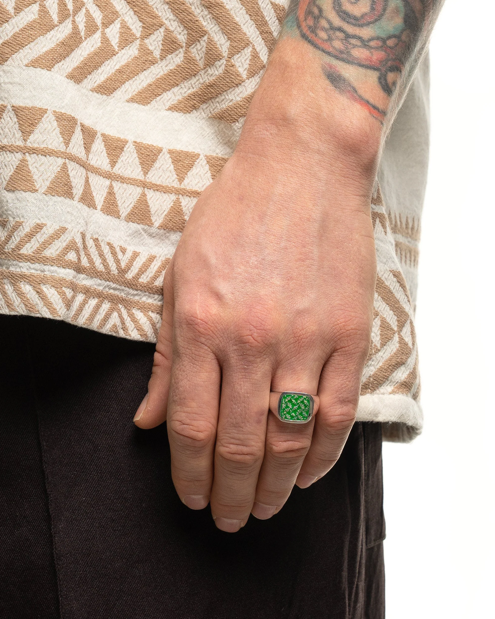 Floral Signet (Silver/Enamel) - Image 4