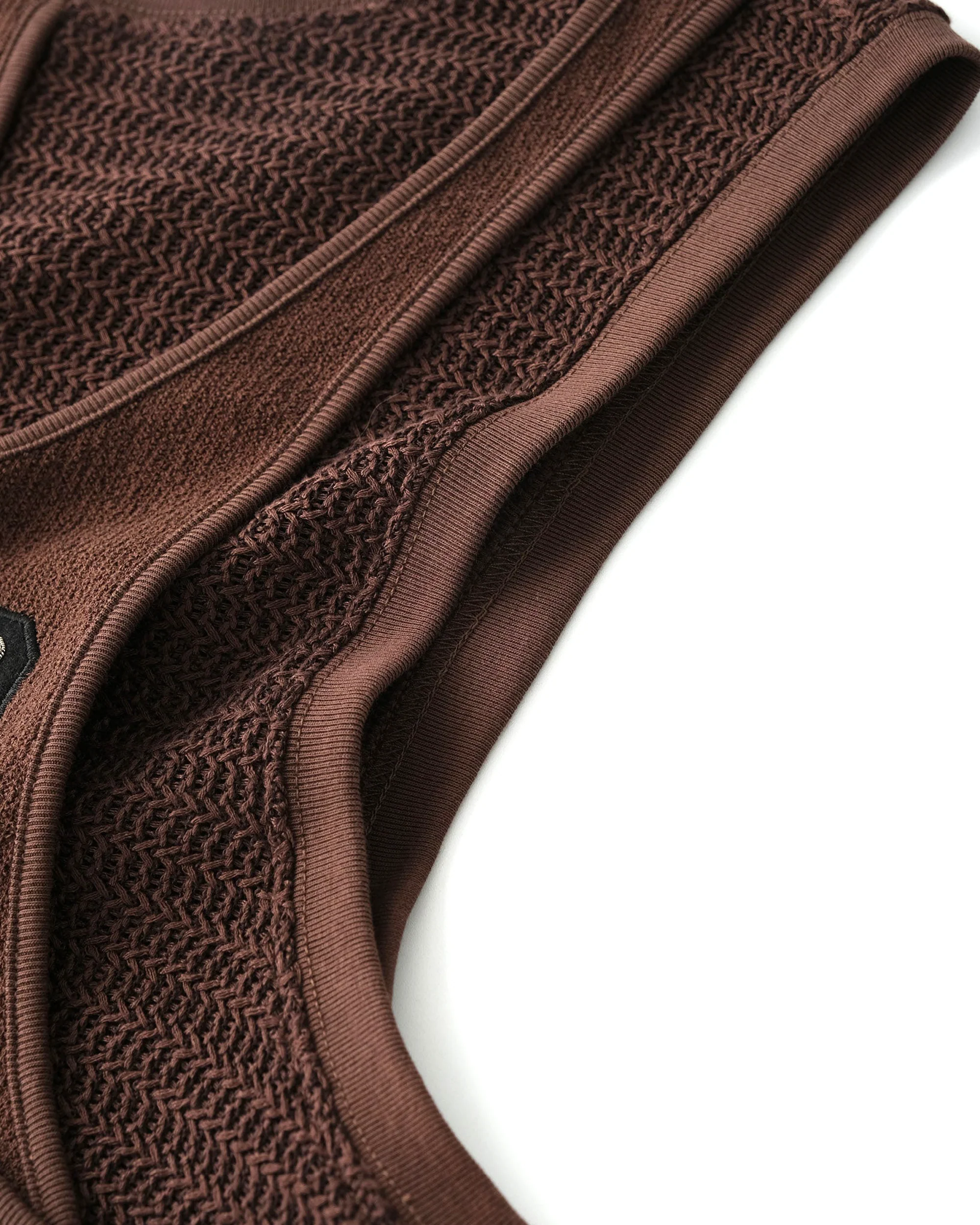 Fluid Layered Knit Tank In Brown - Image 9