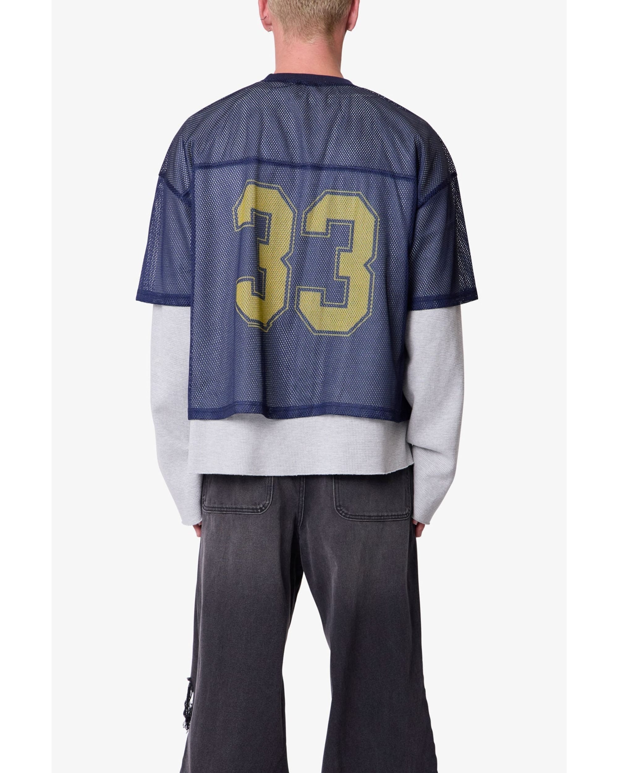 Football Mesh Jersey Shirt - Navy - Image 4