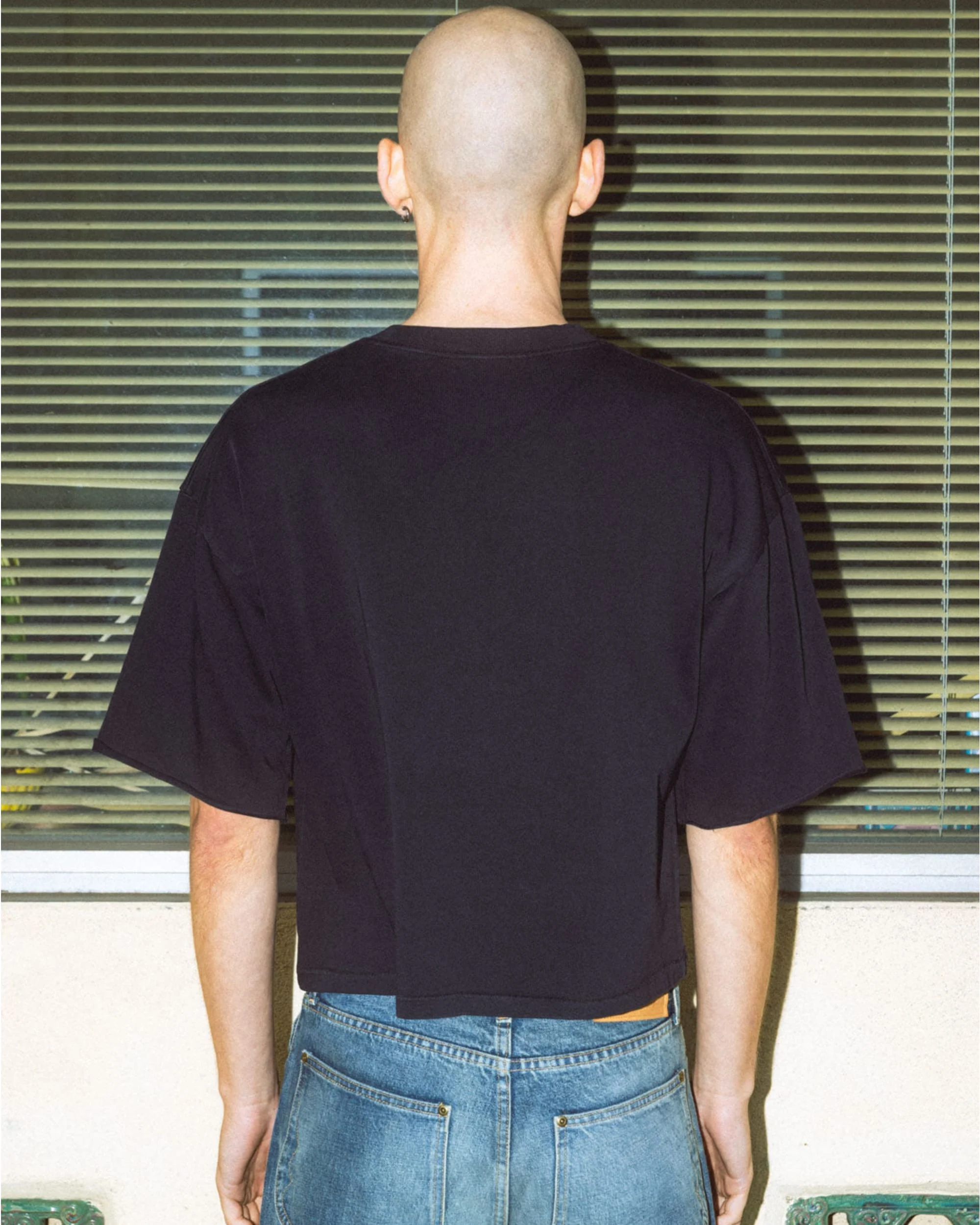 Football T-Shirt - Washed Black - Image 4