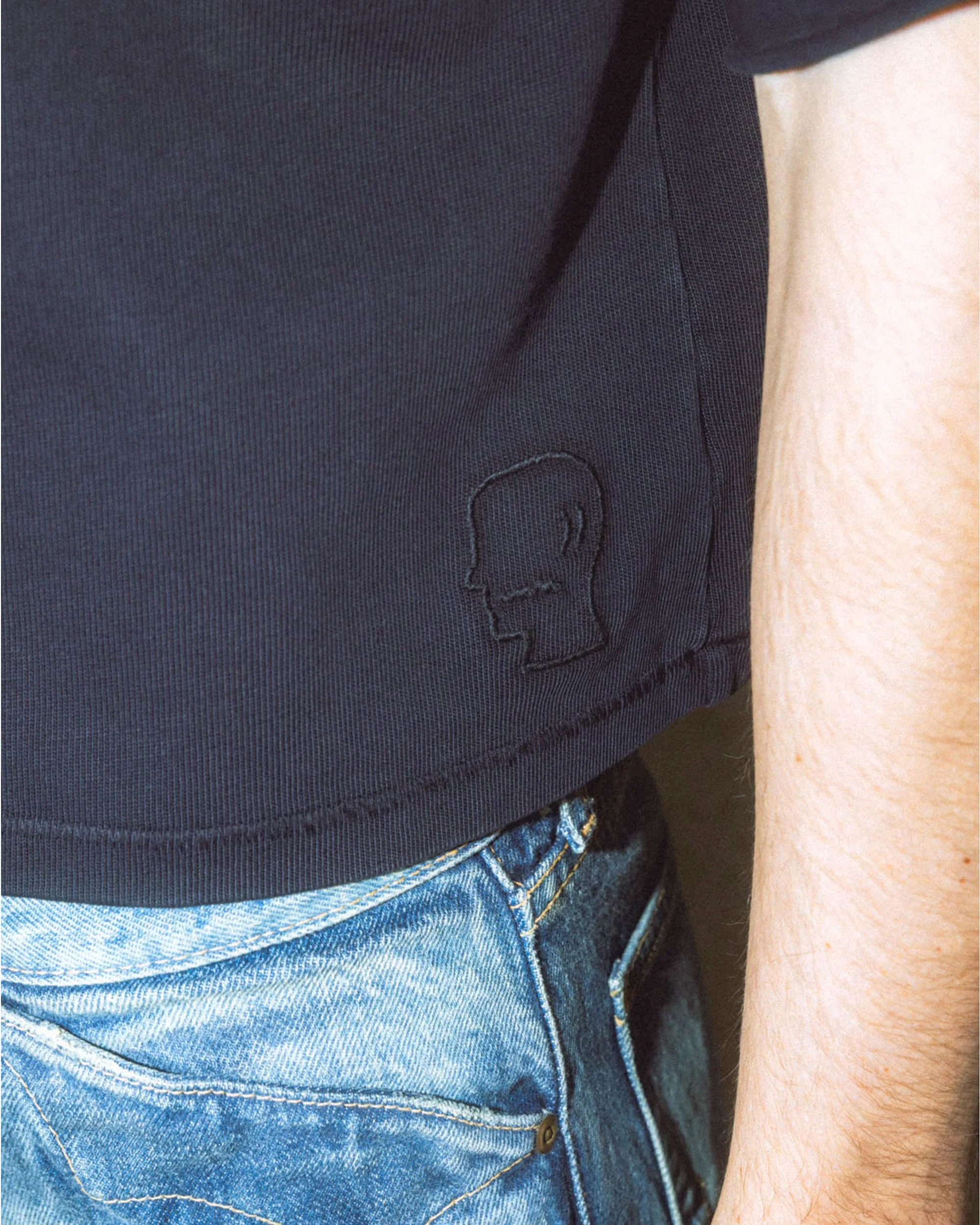 Football T-Shirt - Washed Black - Image 7