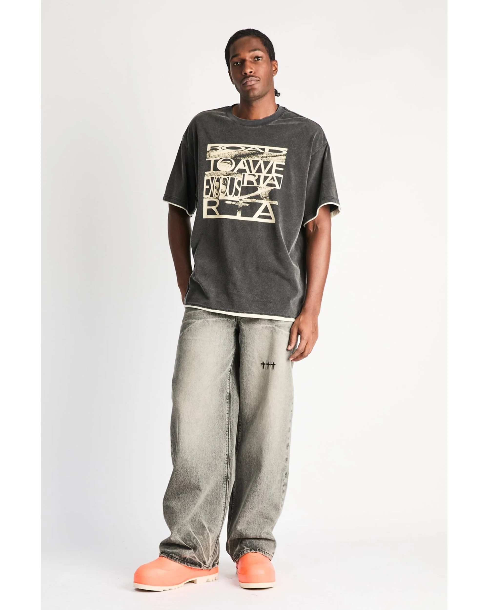 FRANCO WIDE LEG JEAN | IRON HAZE CROSS TRIAD - Image 3