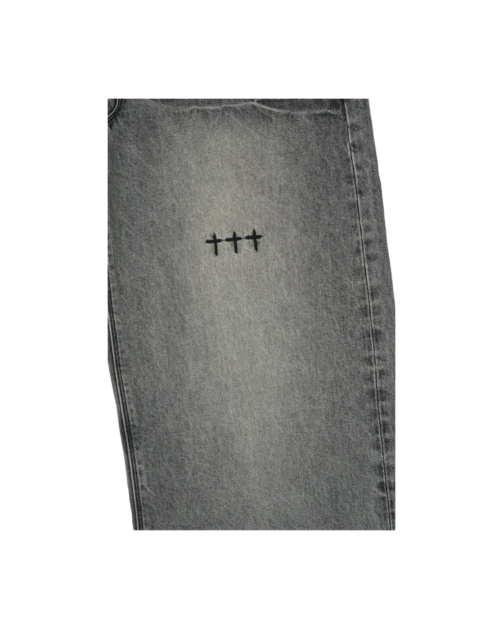 FRANCO WIDE LEG JEAN | IRON HAZE CROSS TRIAD - Image 6