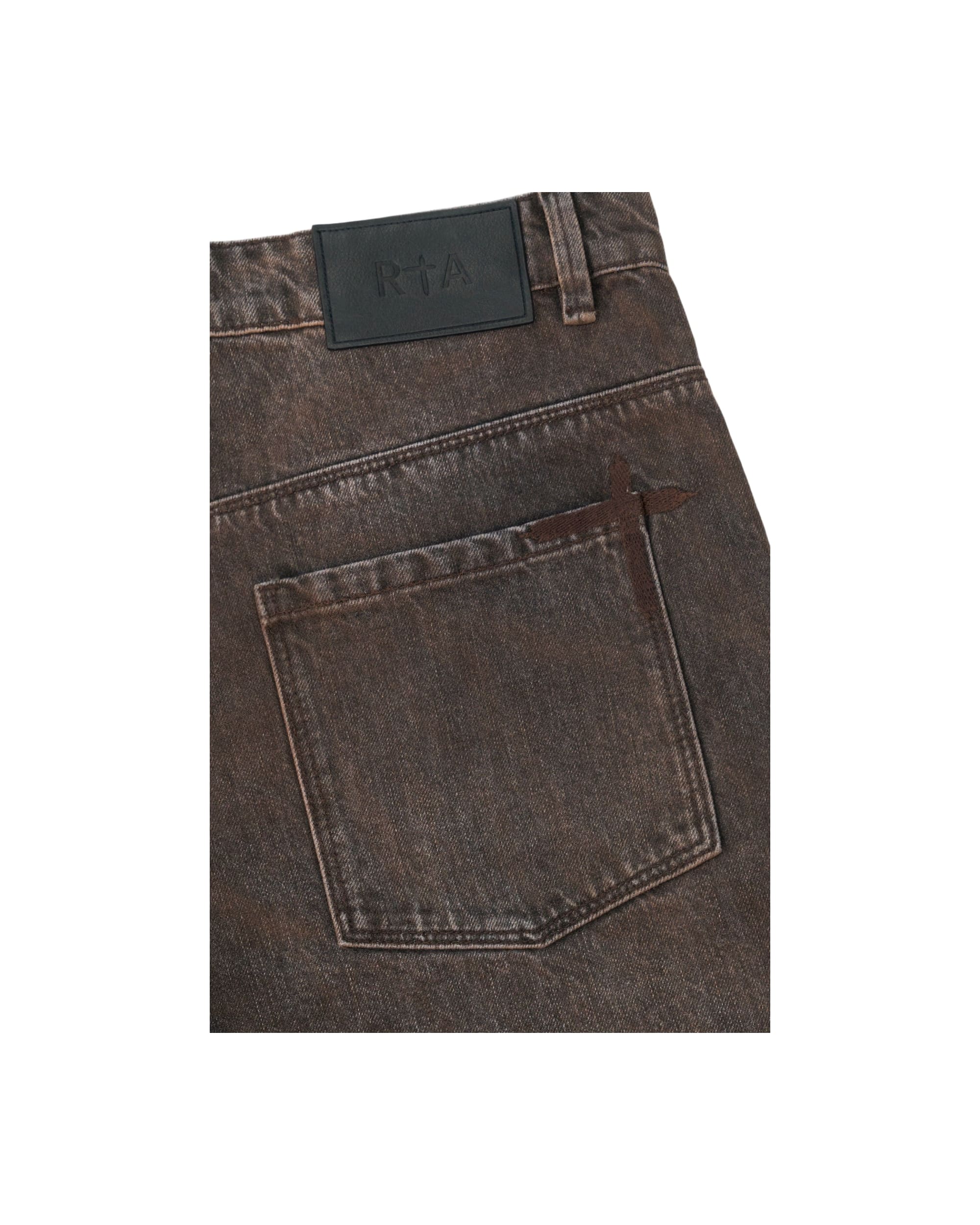 FRANCO WIDE LEG JEAN | MOCHA DRIFT CROSS CUT - Image 5
