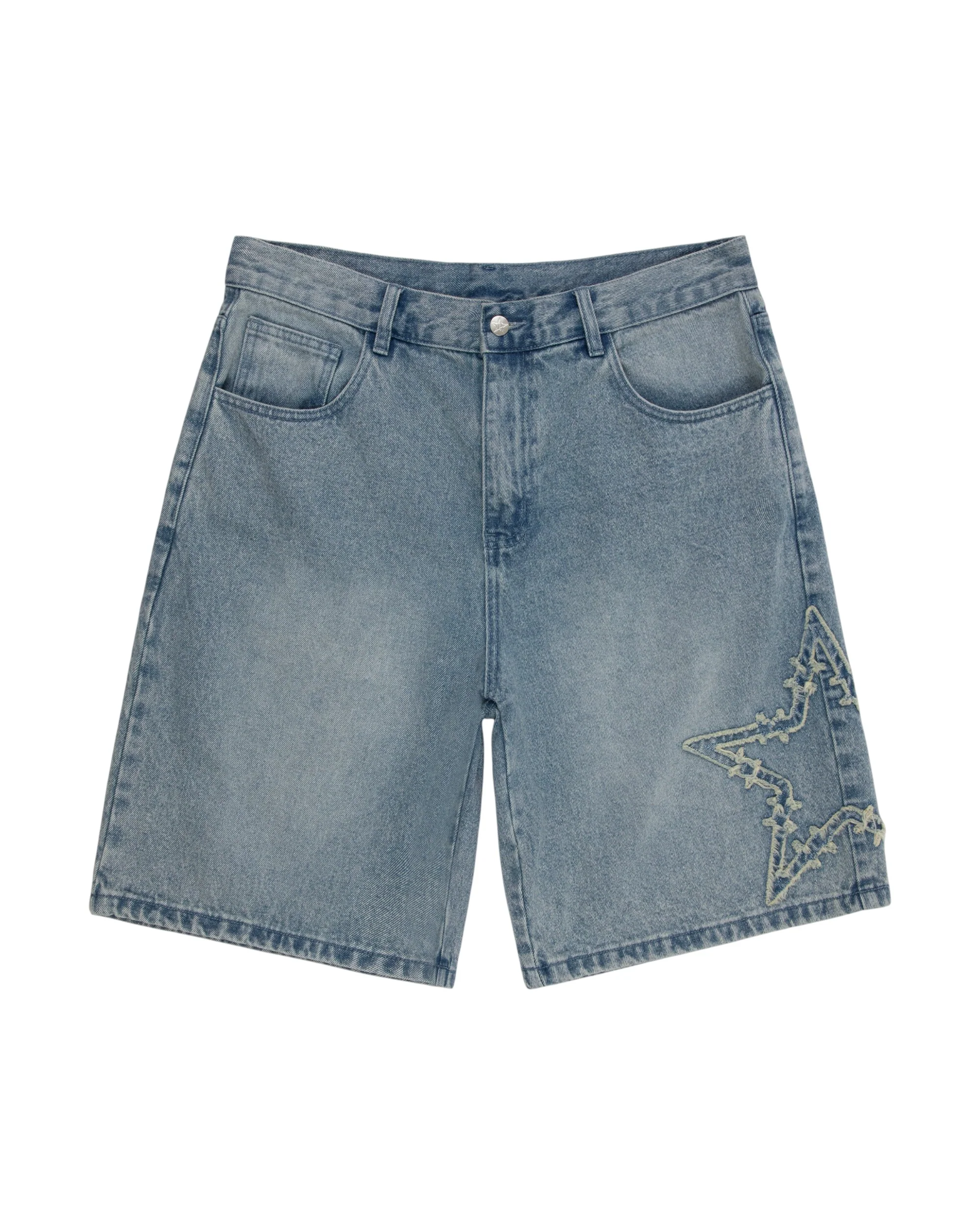 FRAYED BARBWIRE STAR JORTS