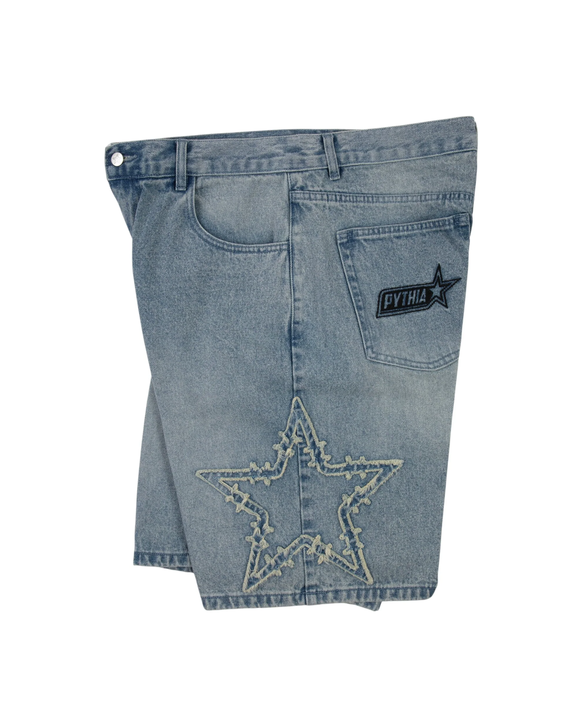 FRAYED BARBWIRE STAR JORTS - Image 2