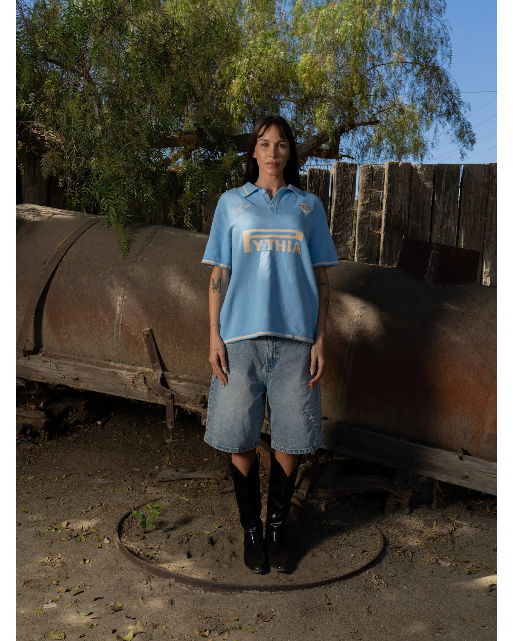 FRAYED BARBWIRE STAR JORTS - Image 6