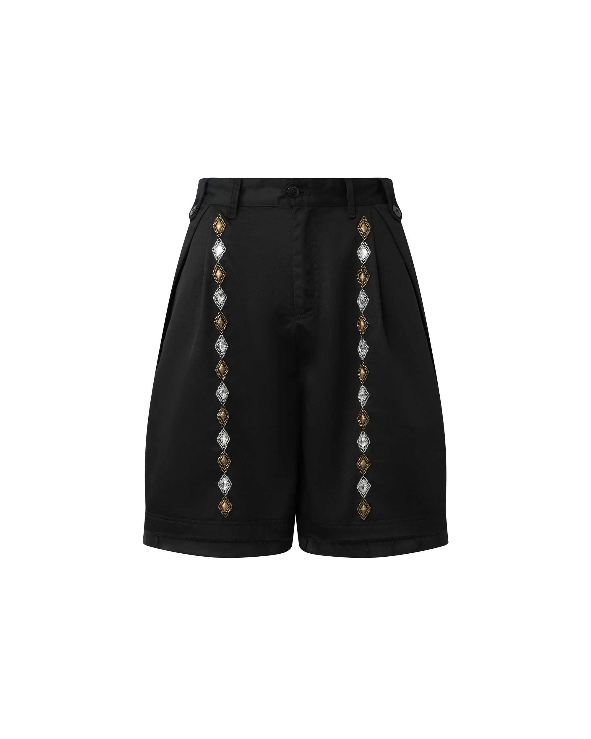 Gemstone Bermuda Shorts in Black