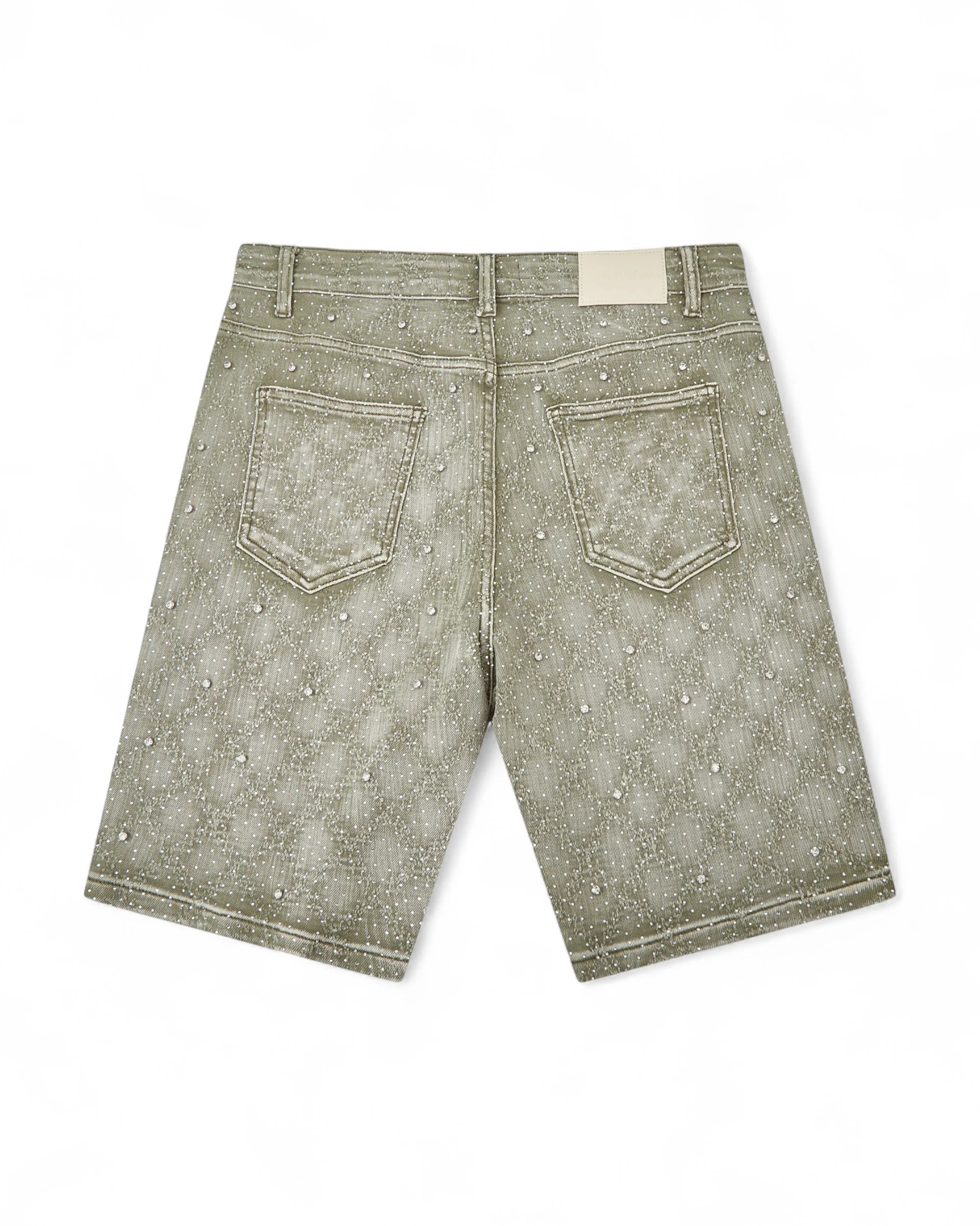 Gemstone Denim Jorts - Olive - Image 2