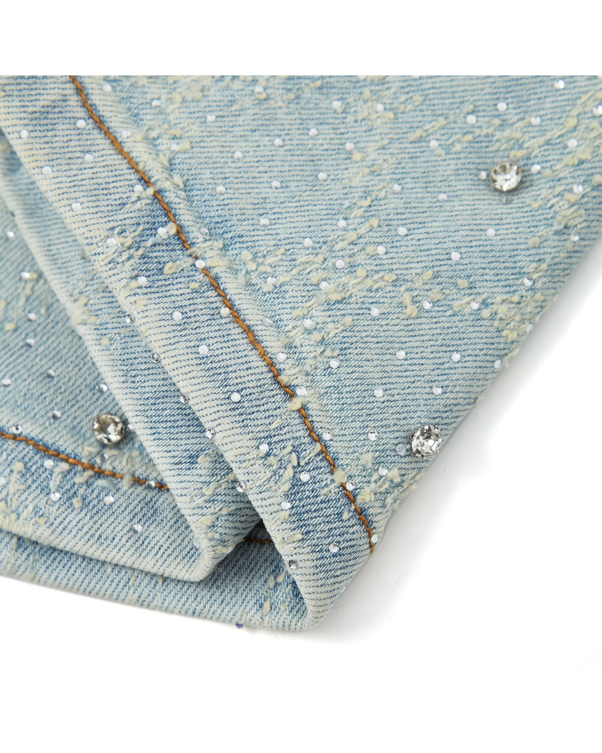 Gemstone Denim Jorts - Washed Blue - Image 5