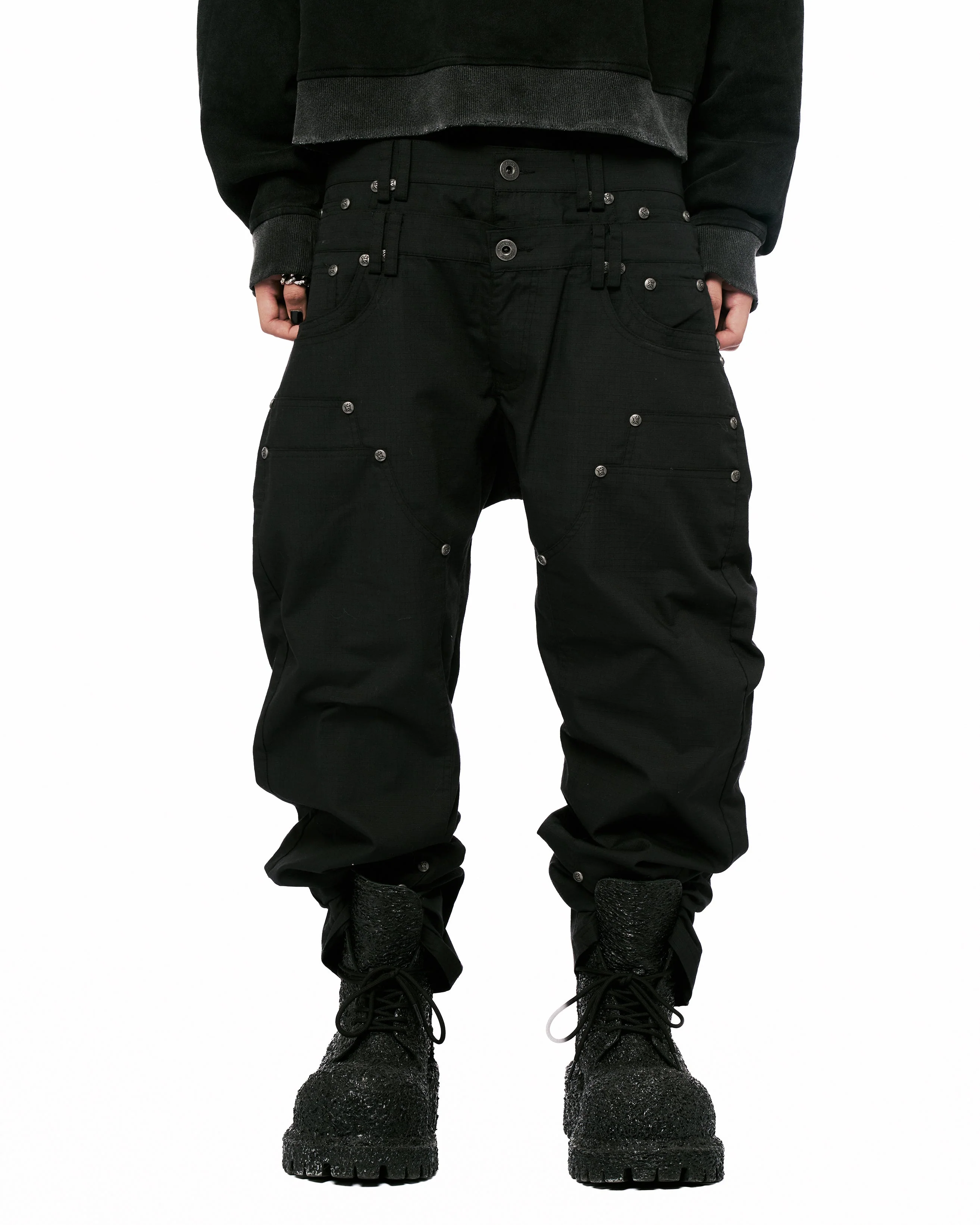 Gideon Double-Layered Workpants in Black - Image 11