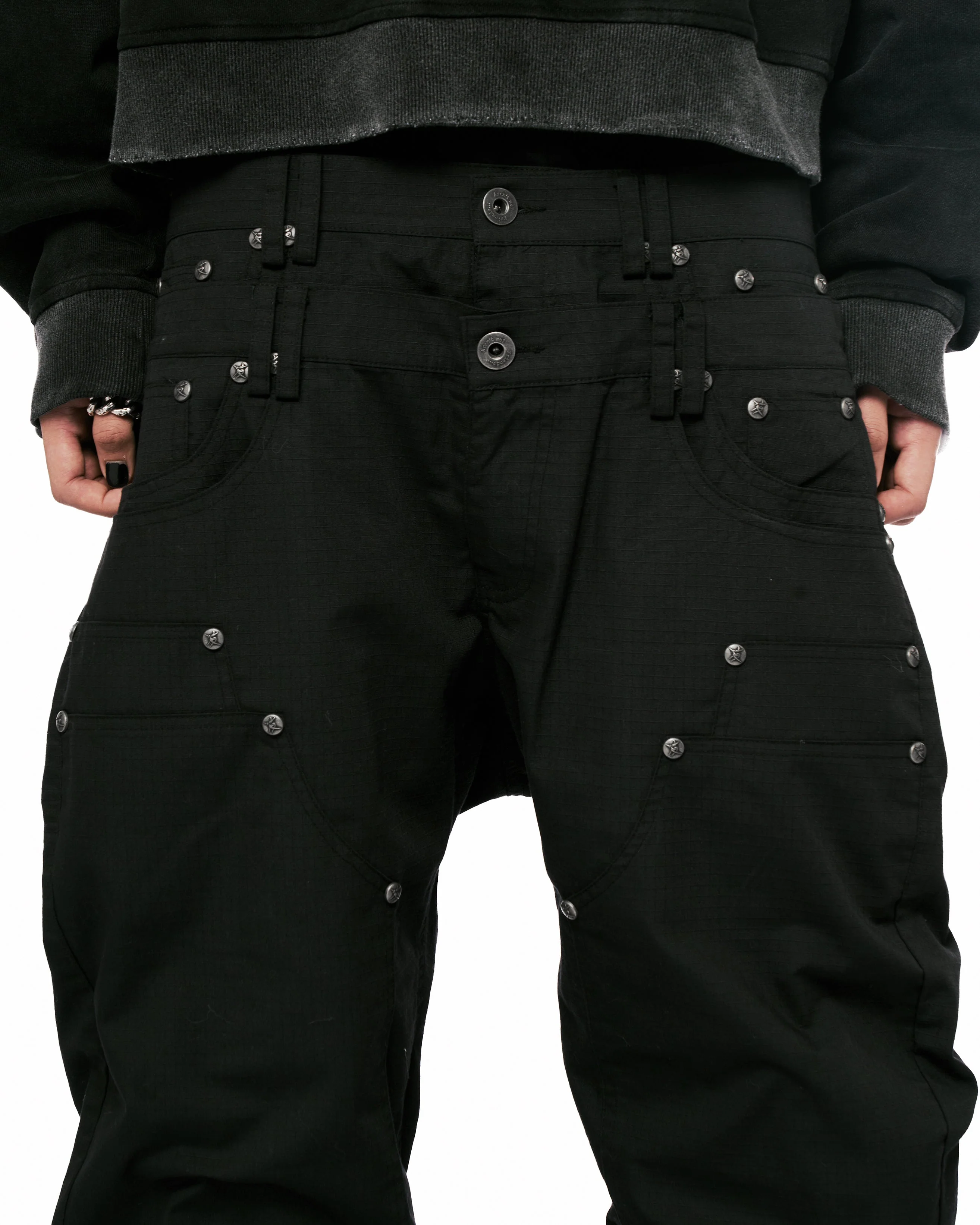 Gideon Double-Layered Workpants in Black - Image 15