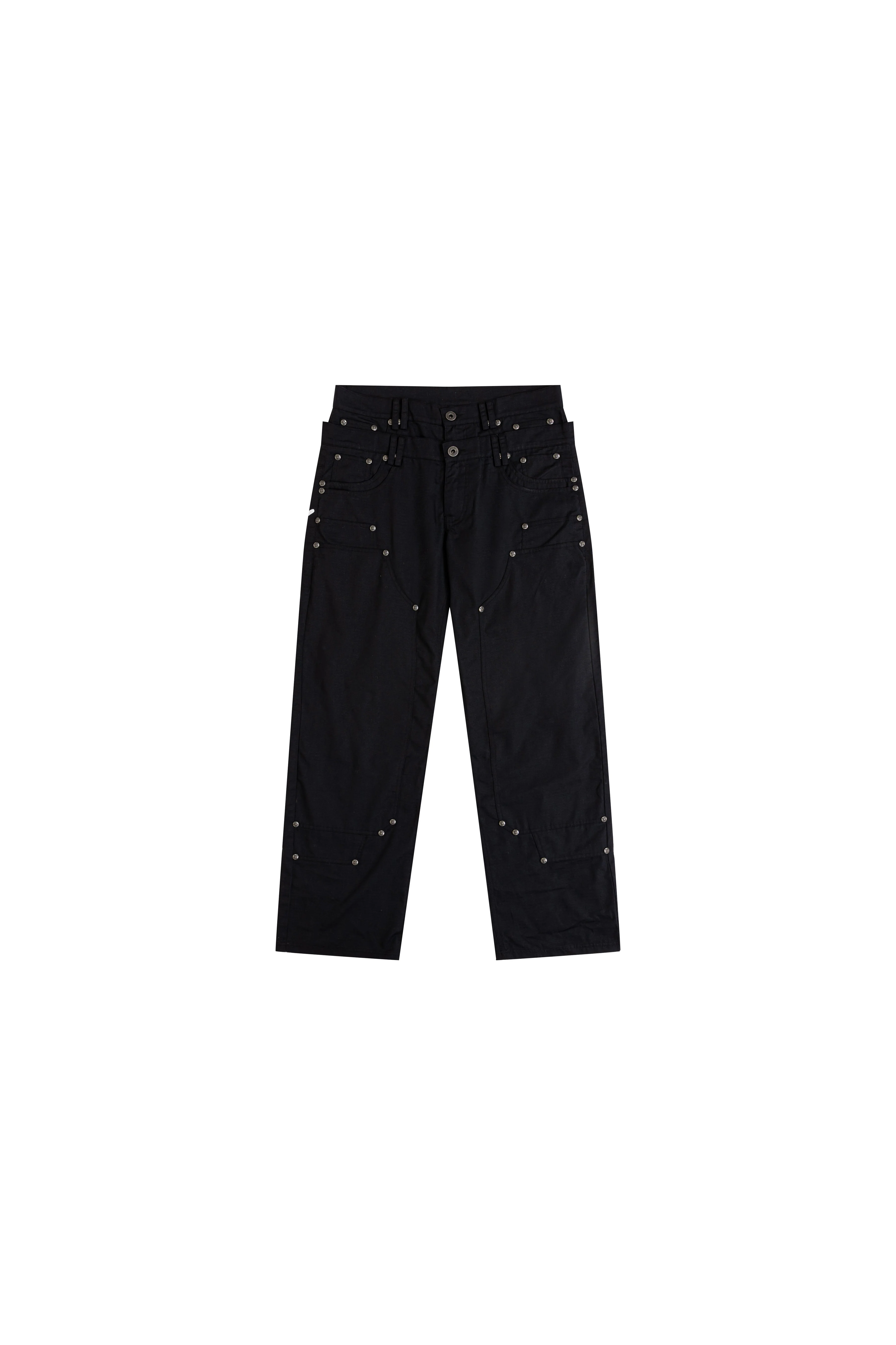 Gideon Double-Layered Workpants in Black - Image 9