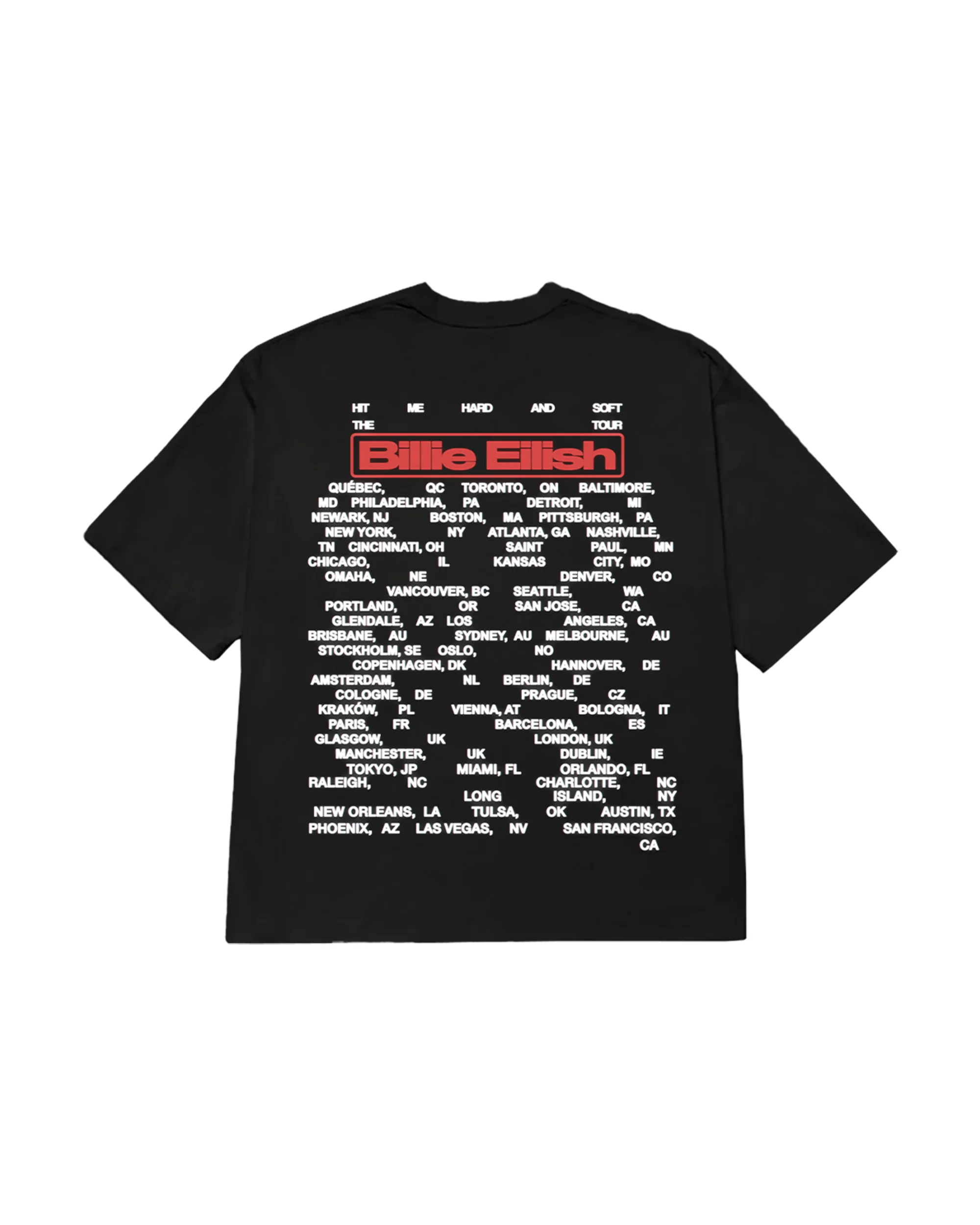 Glasses HIT ME HARD AND SOFT: THE TOUR 2025 Black T-Shirt - Image 2