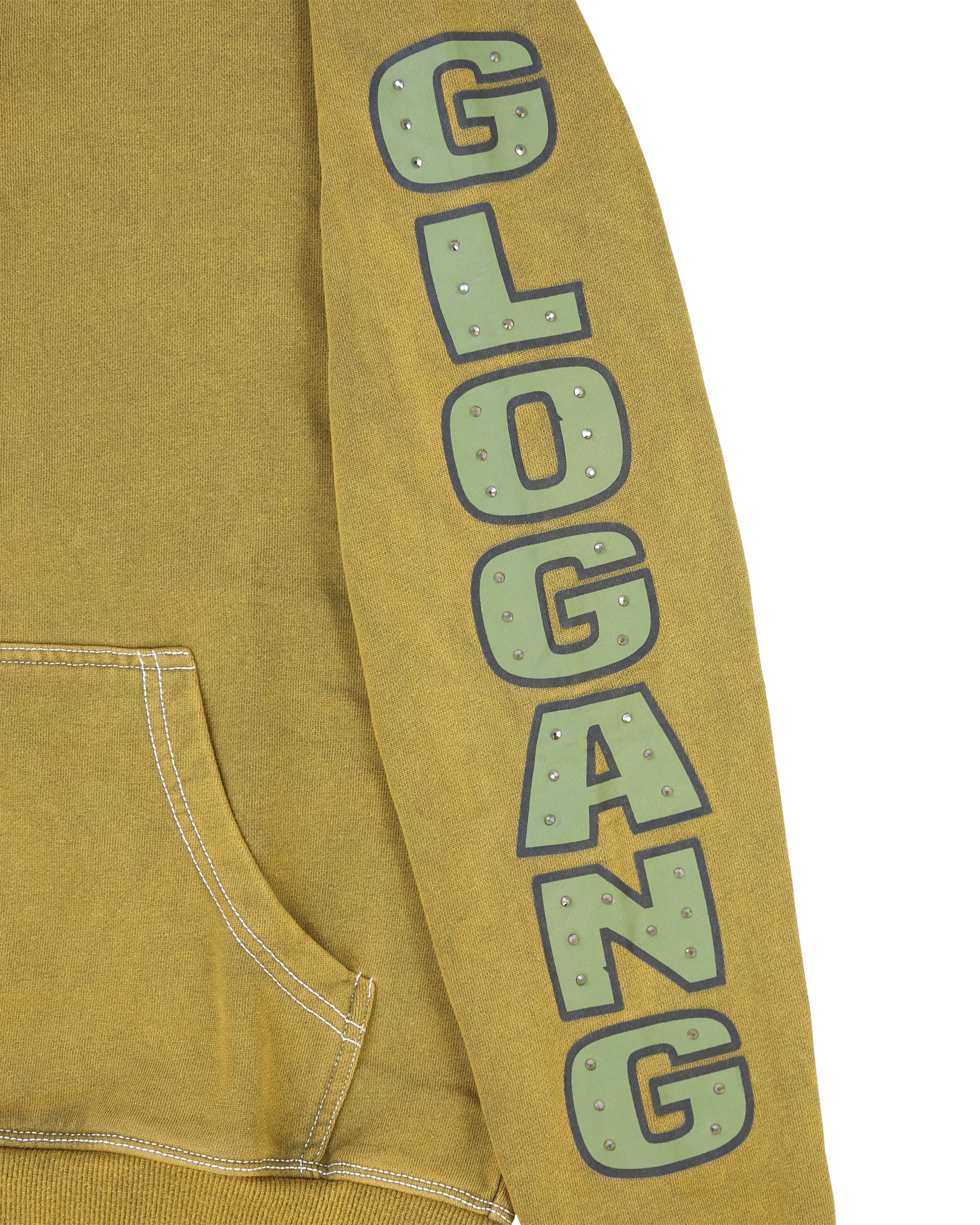 Glo Gang Renegades Full Zip Hoodie (Olive Washed) - Image 3