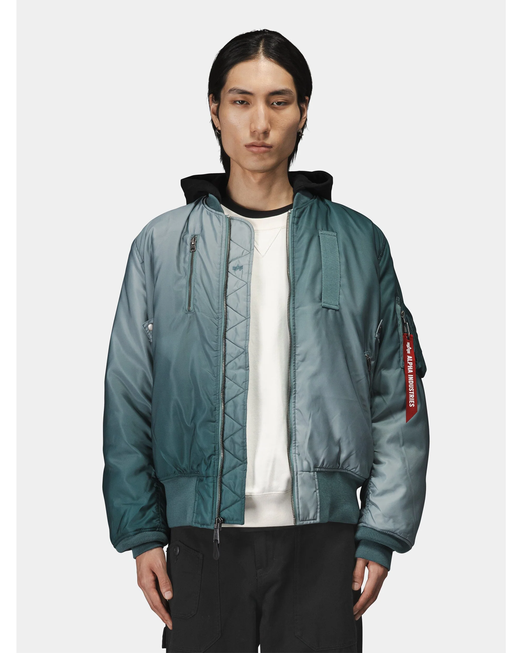 GRADIENT WASHED FLIGHT JACKET - Image 3