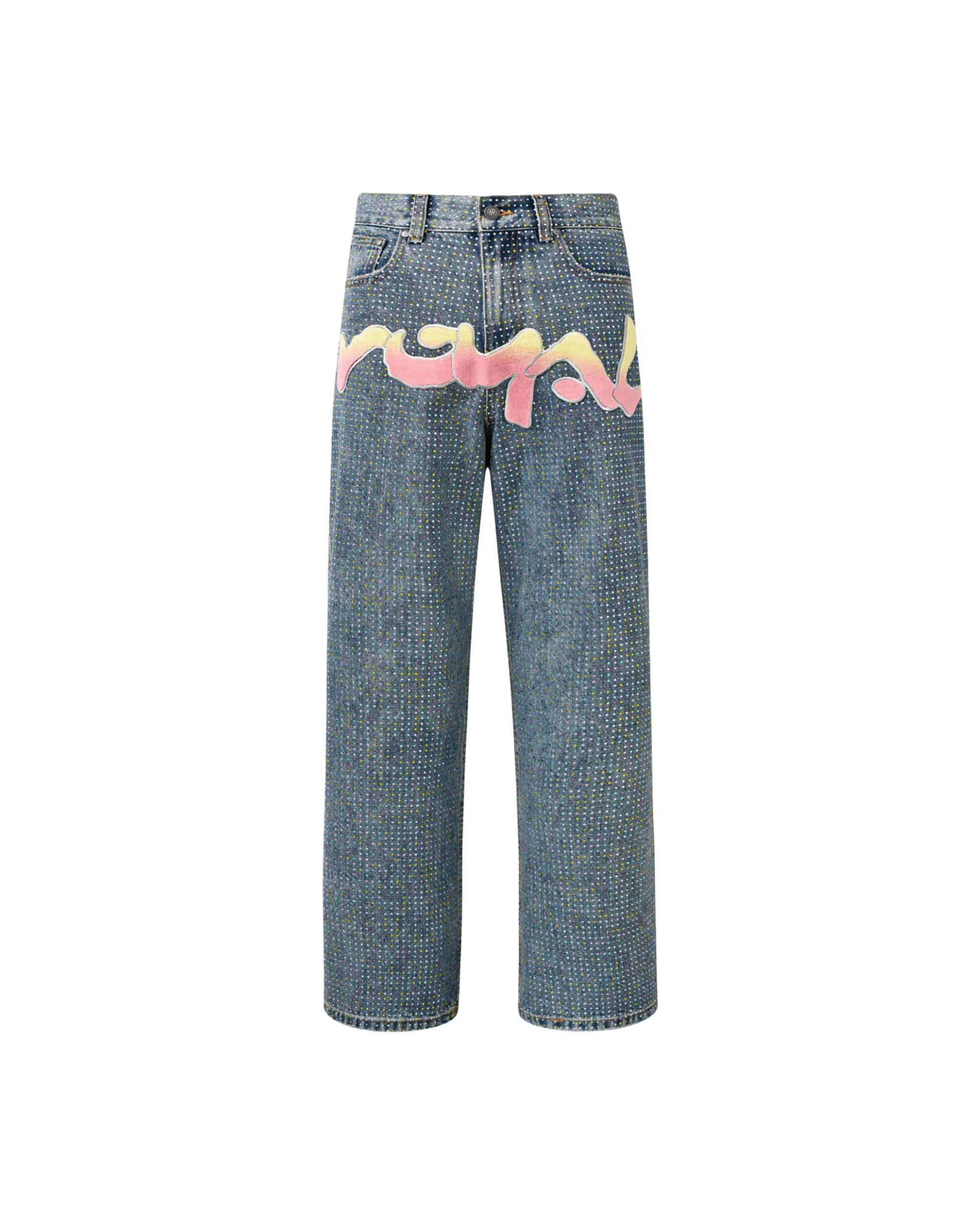 Graffiti Logo Diamond Denim