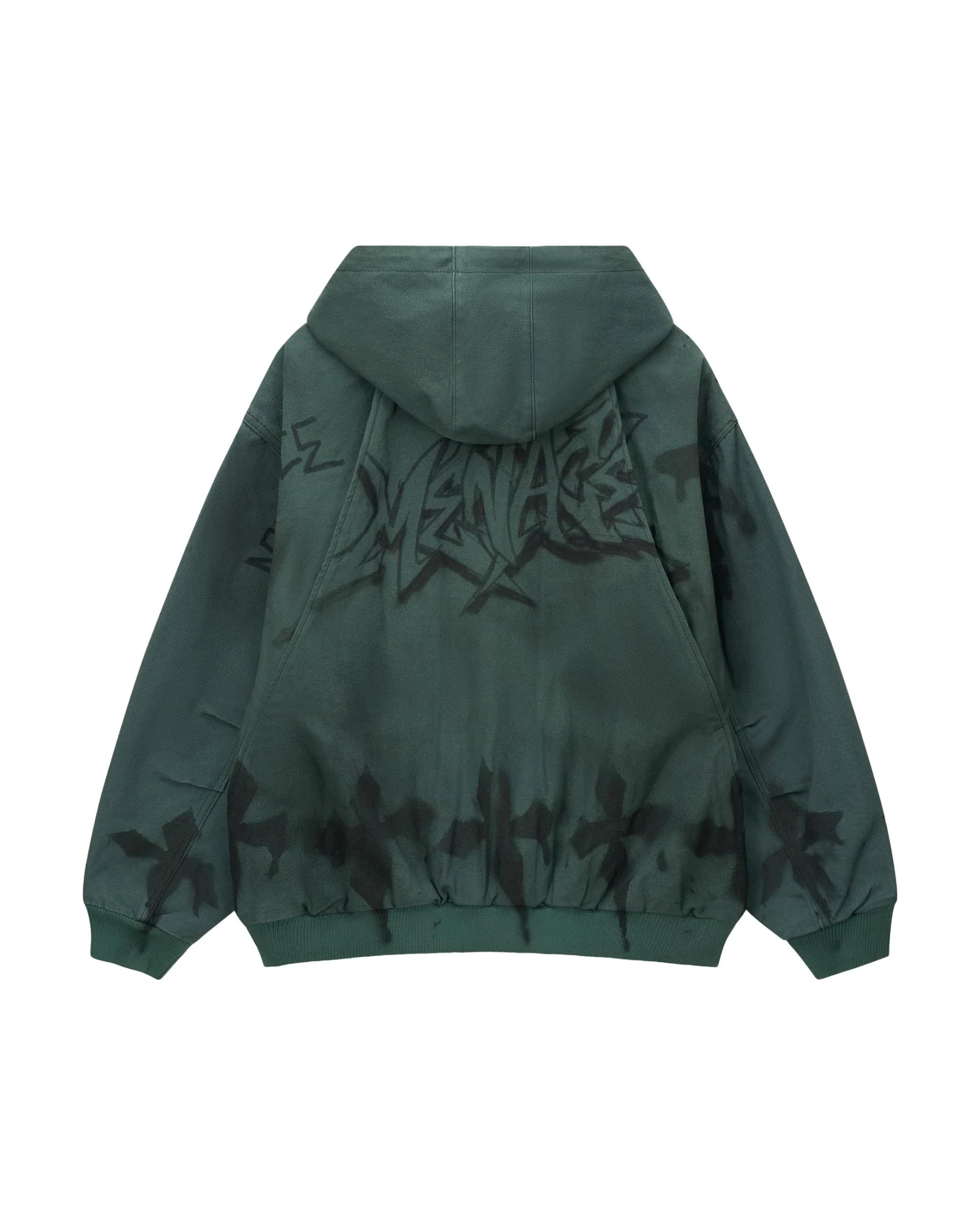 GRAFFITI STEEL EMBOSSED CANVAS HOODED JACKET - Image 2