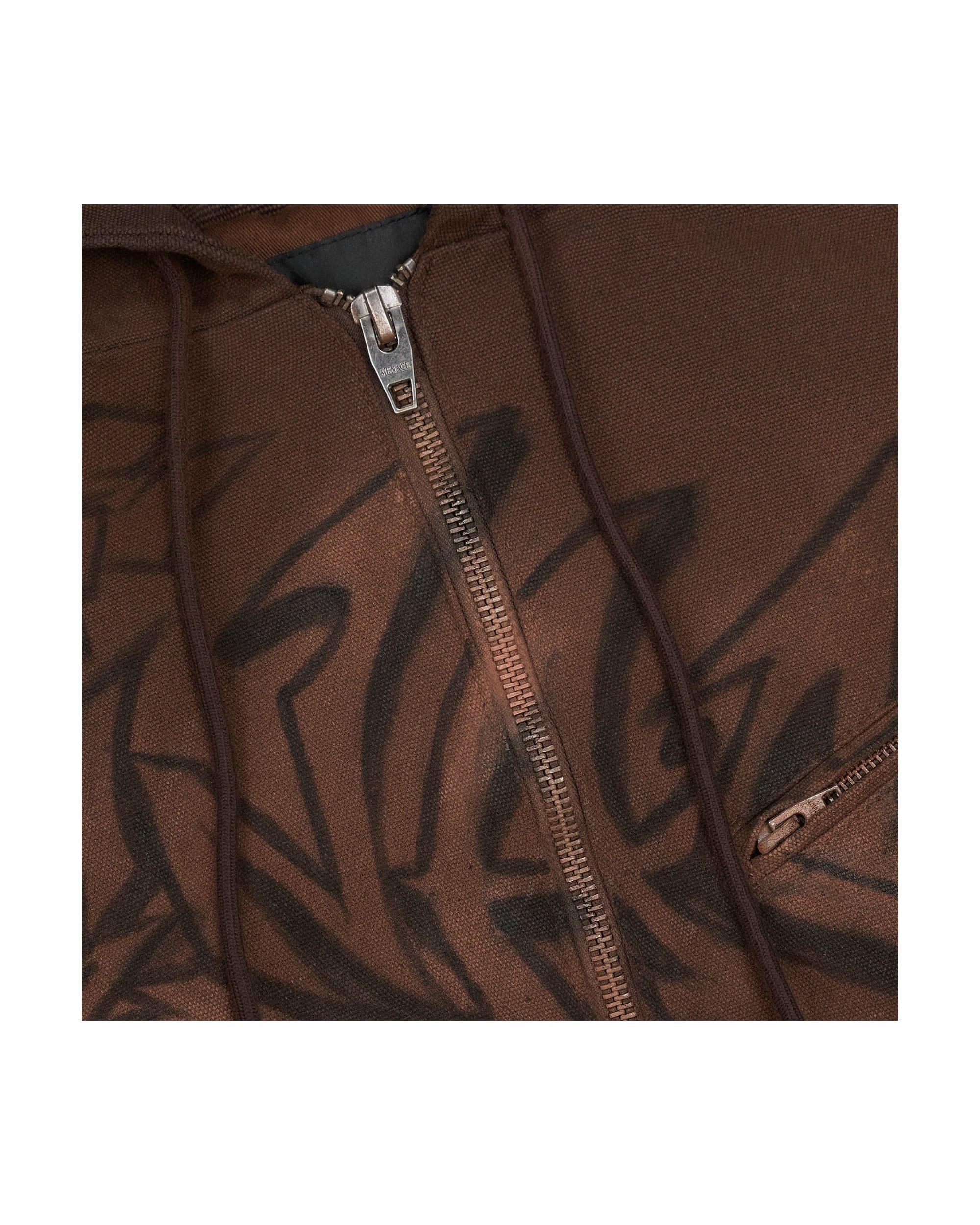GRAFFITI STEEL EMBOSSED CANVAS HOODED JACKET - Image 6