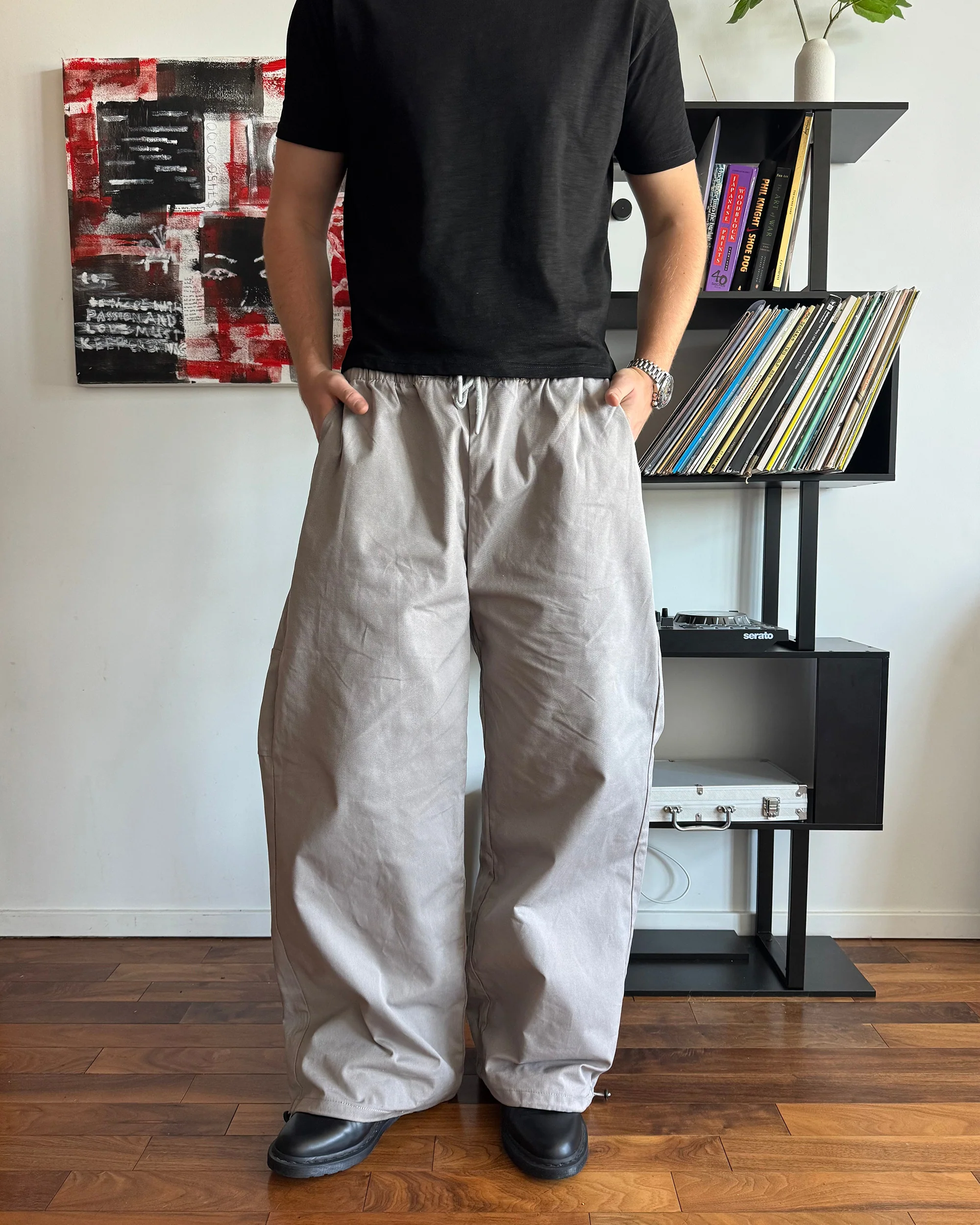 Gray Canvas Pants - Image 2