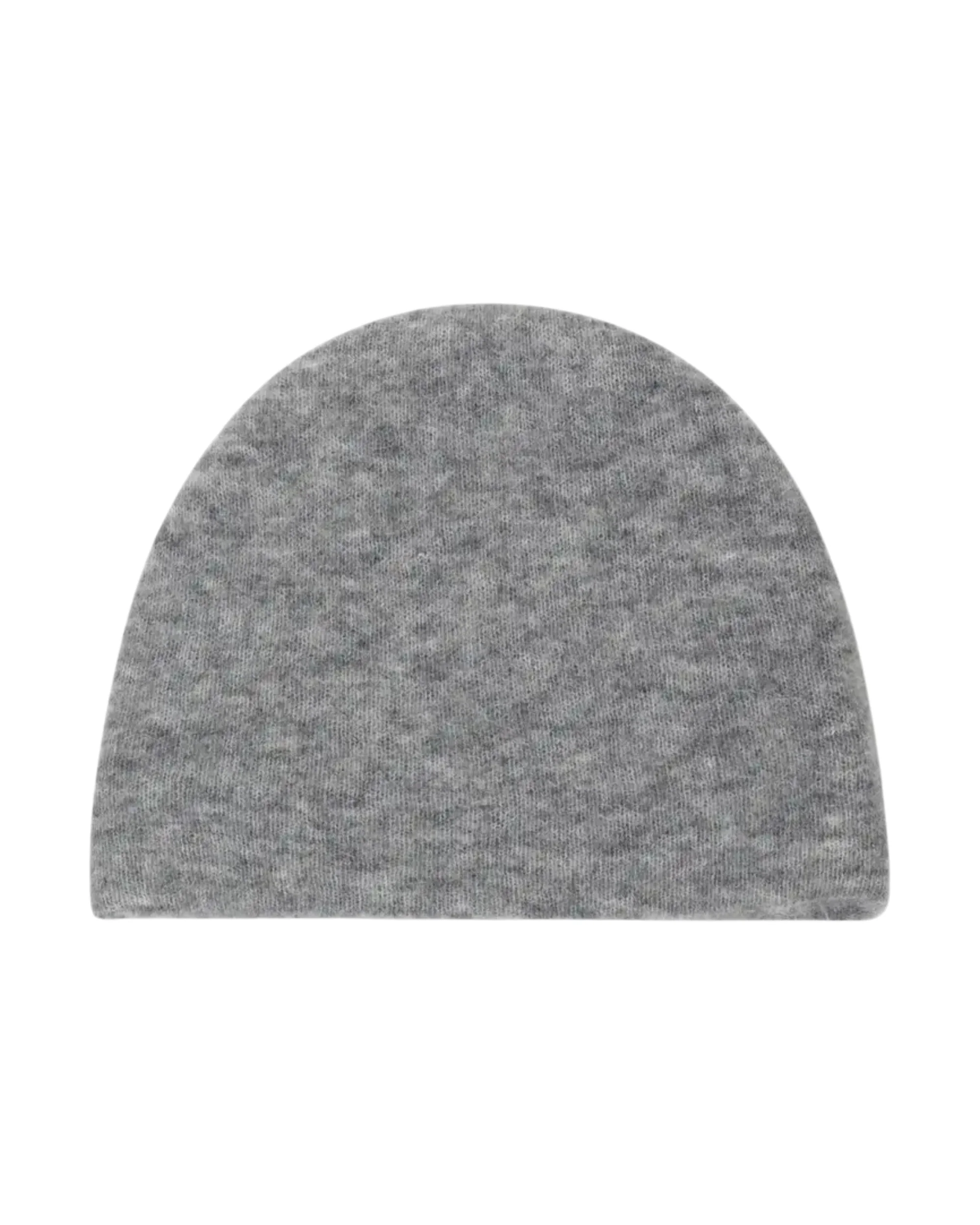 Gray Mohair Knit Beanie