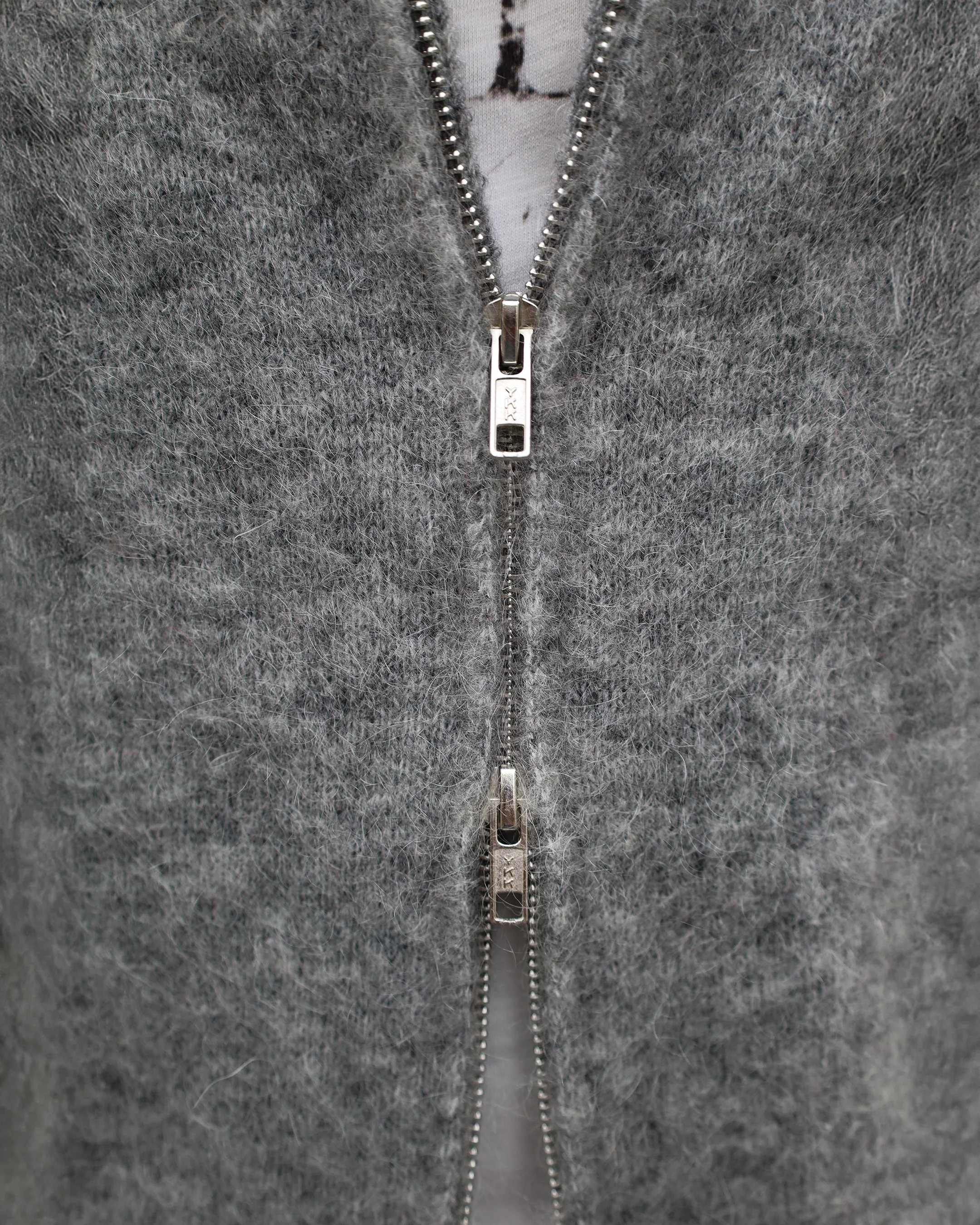 Gray Mohair Knit Sweater - Image 9