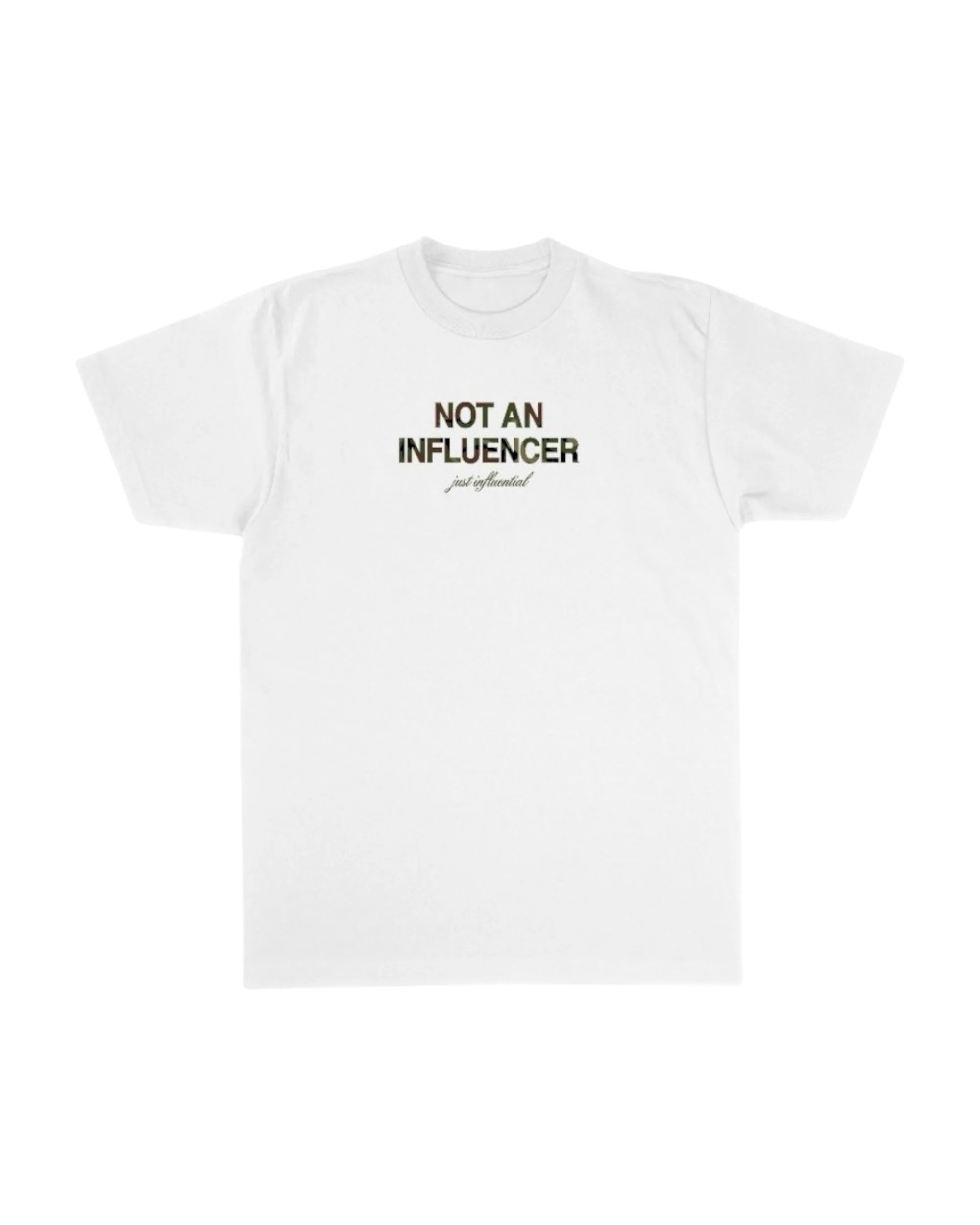 Green Camo Logo - White Tee