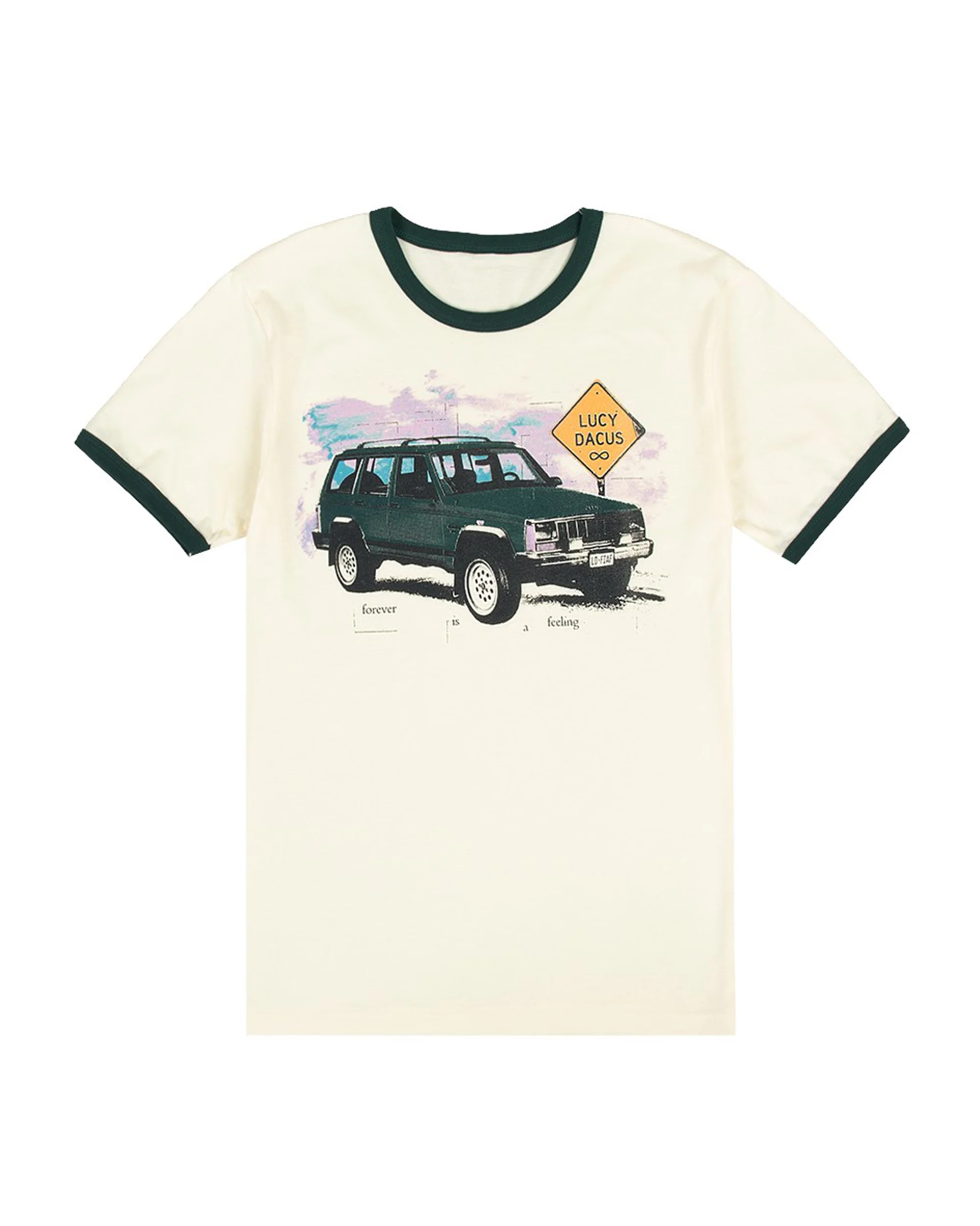 Green Truck Ringer Tee