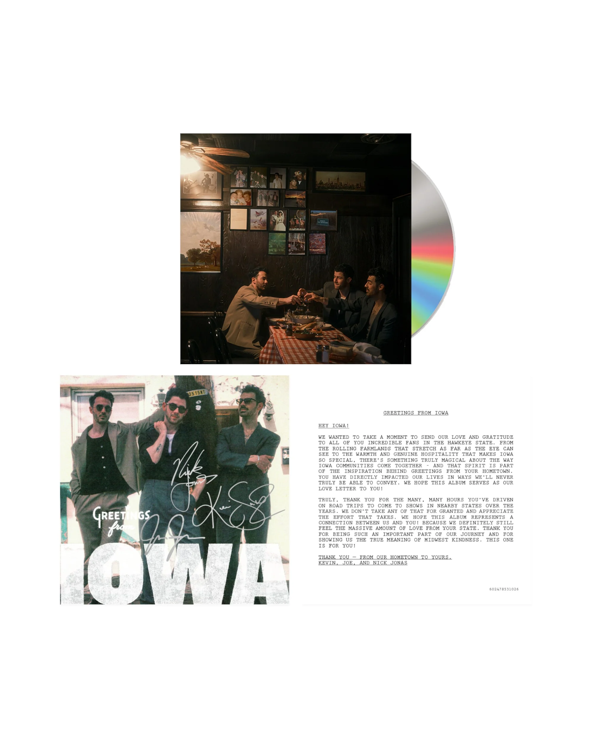 Greetings From Your Hometown Signed CD - Iowa