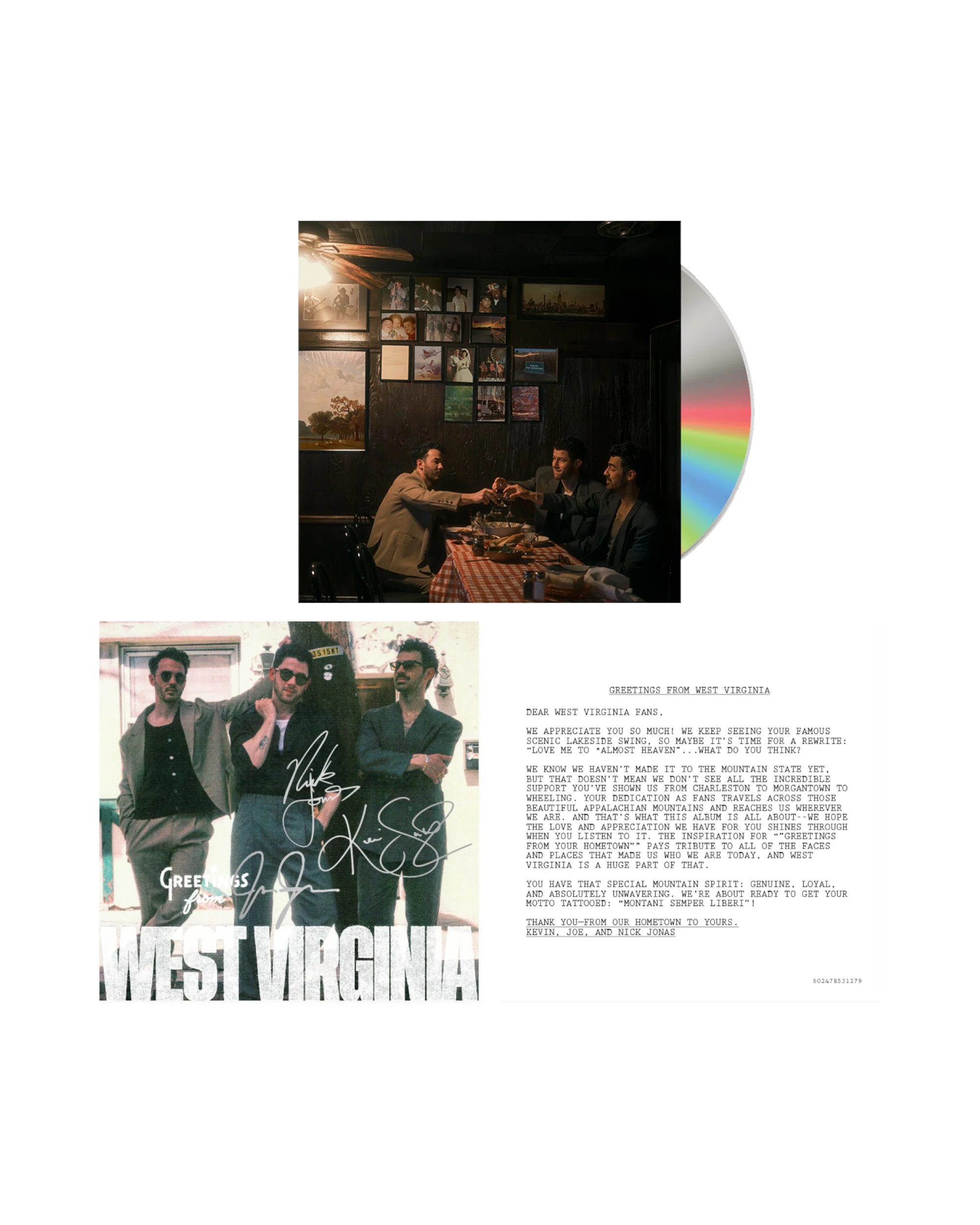Greetings From Your Hometown Signed CD - West Virginia