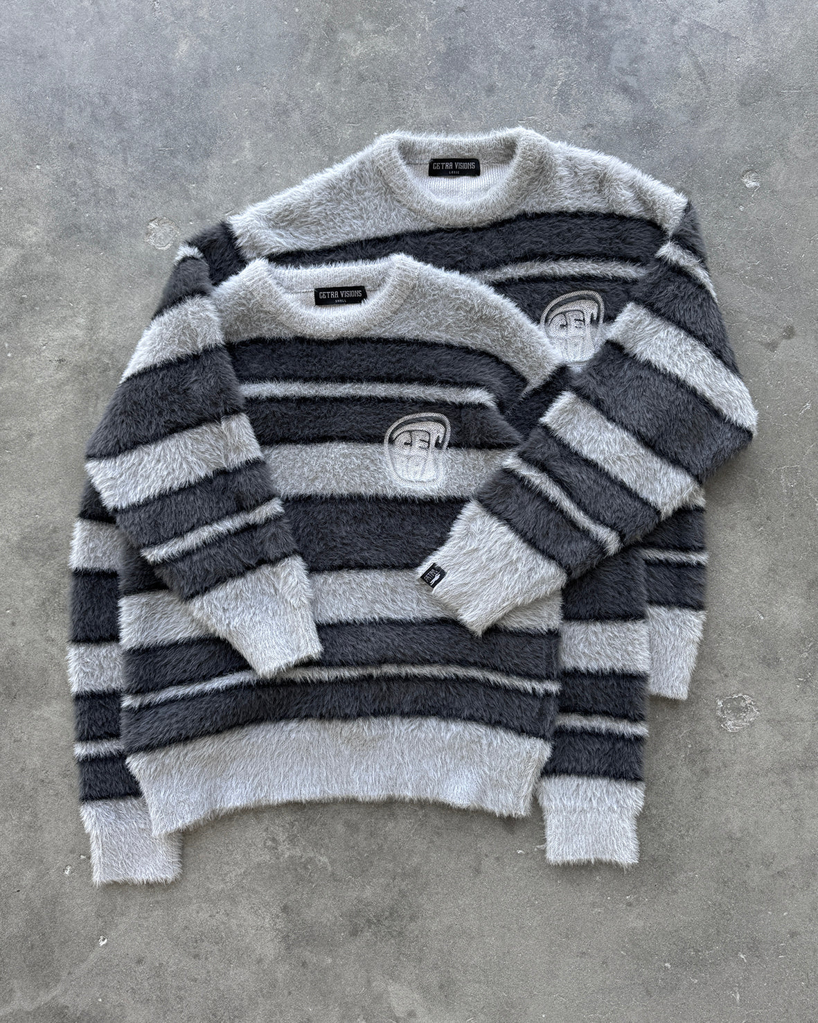 GREY STRIPE KNITTED SWEATER - Image 8