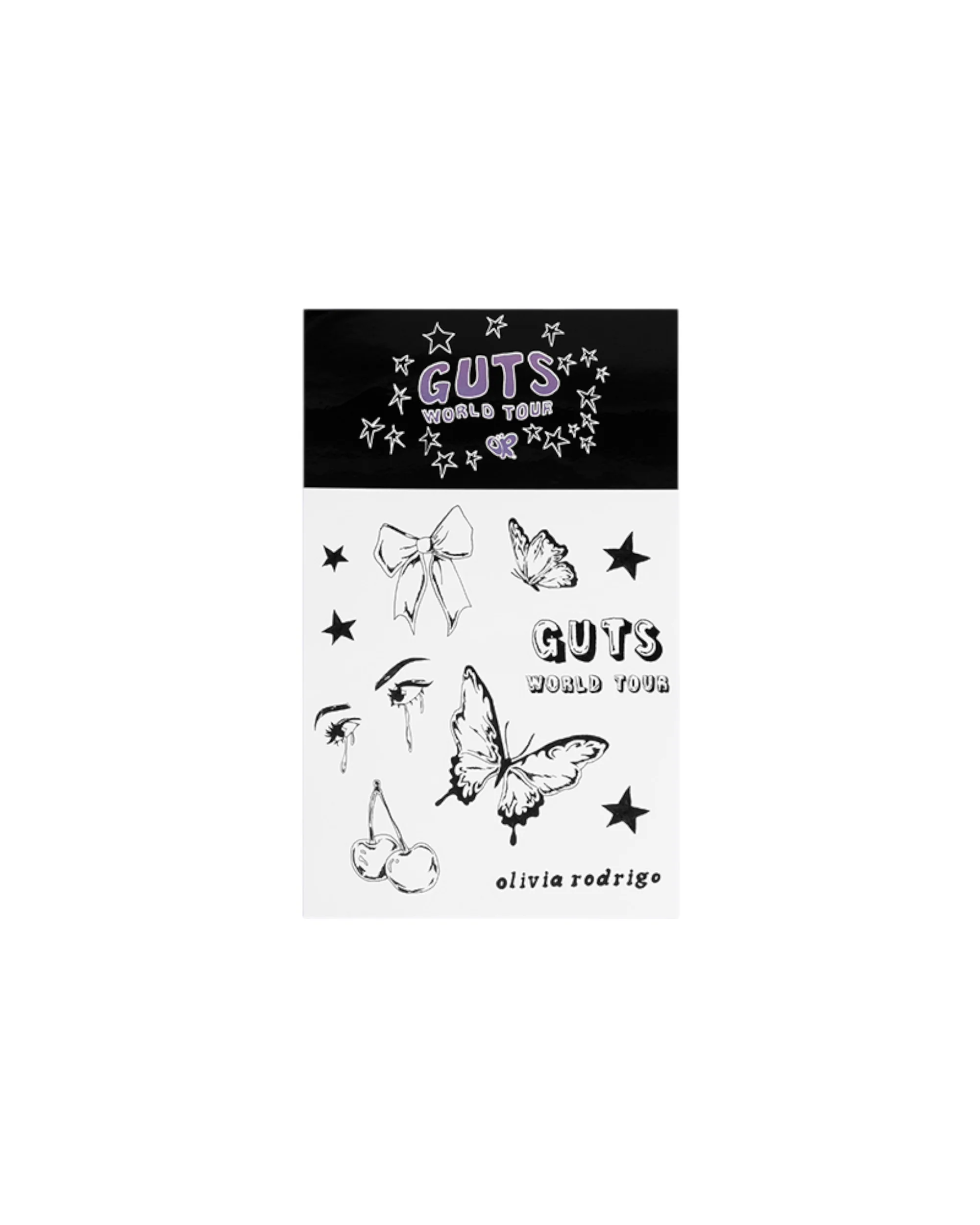 GUTS world tour sticker sheet