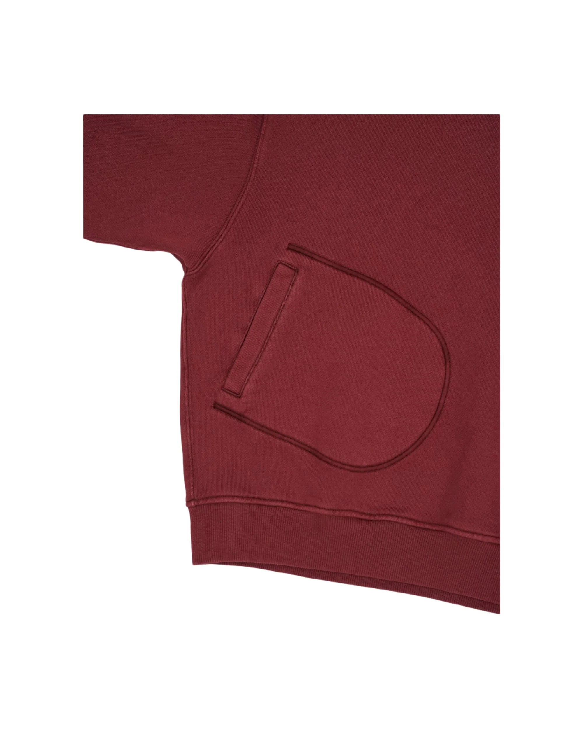 Half Zip Collared Sweatshirt - Wine - Image 8