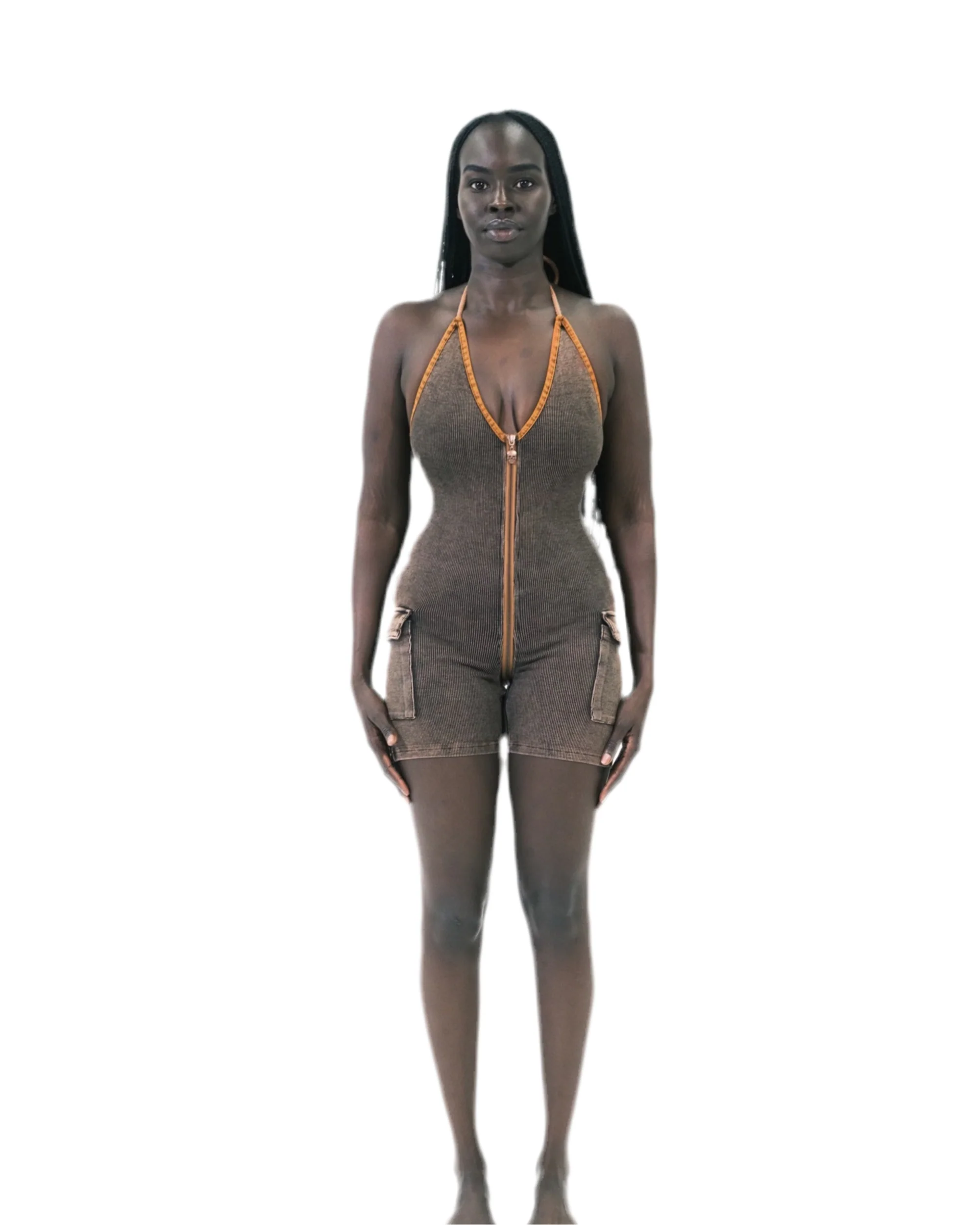 HALTER UZIP ROMPER