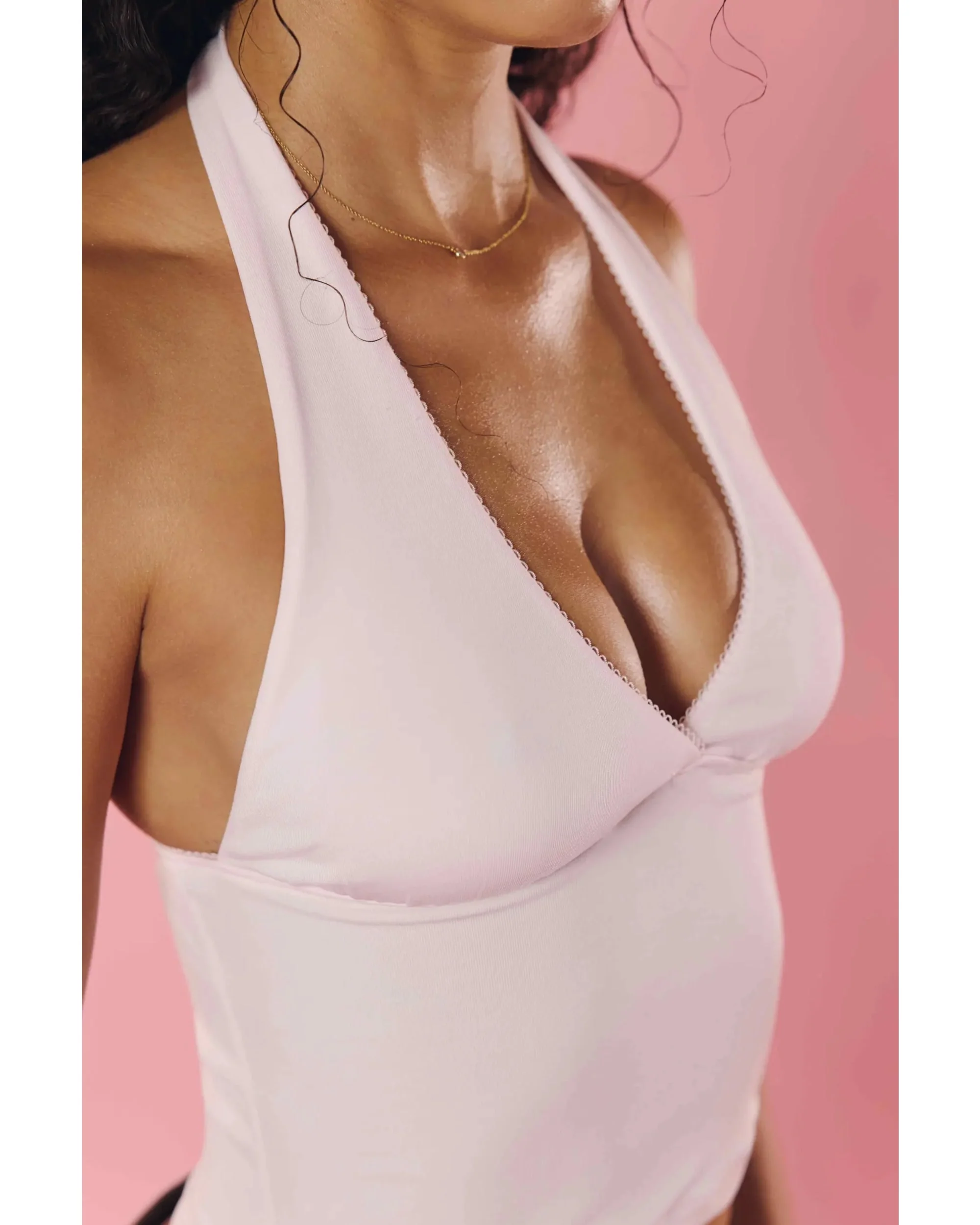 Halterneck Top Baby Pink - Image 4