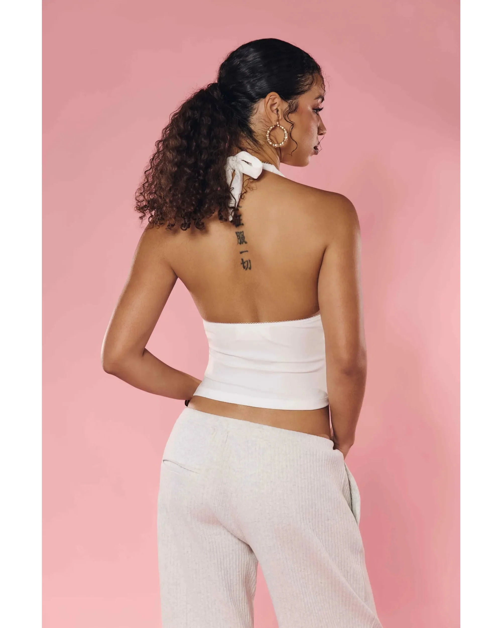 Halterneck Top White - Image 4