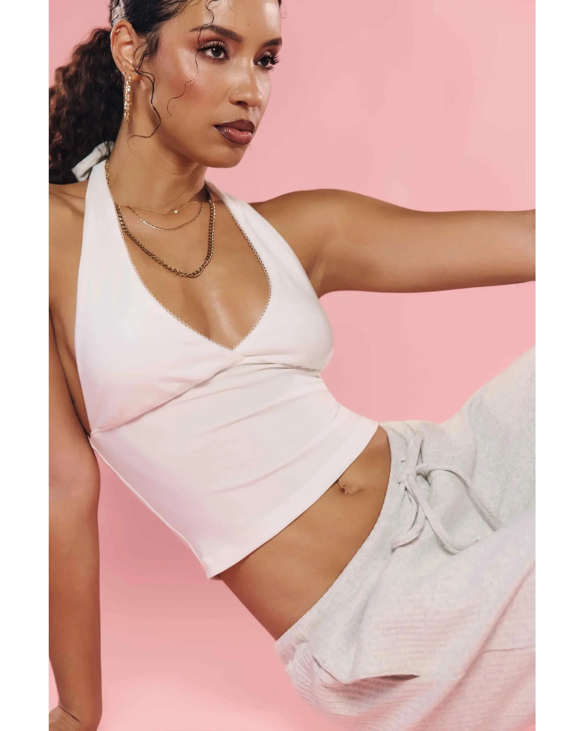 Halterneck Top White - Image 5
