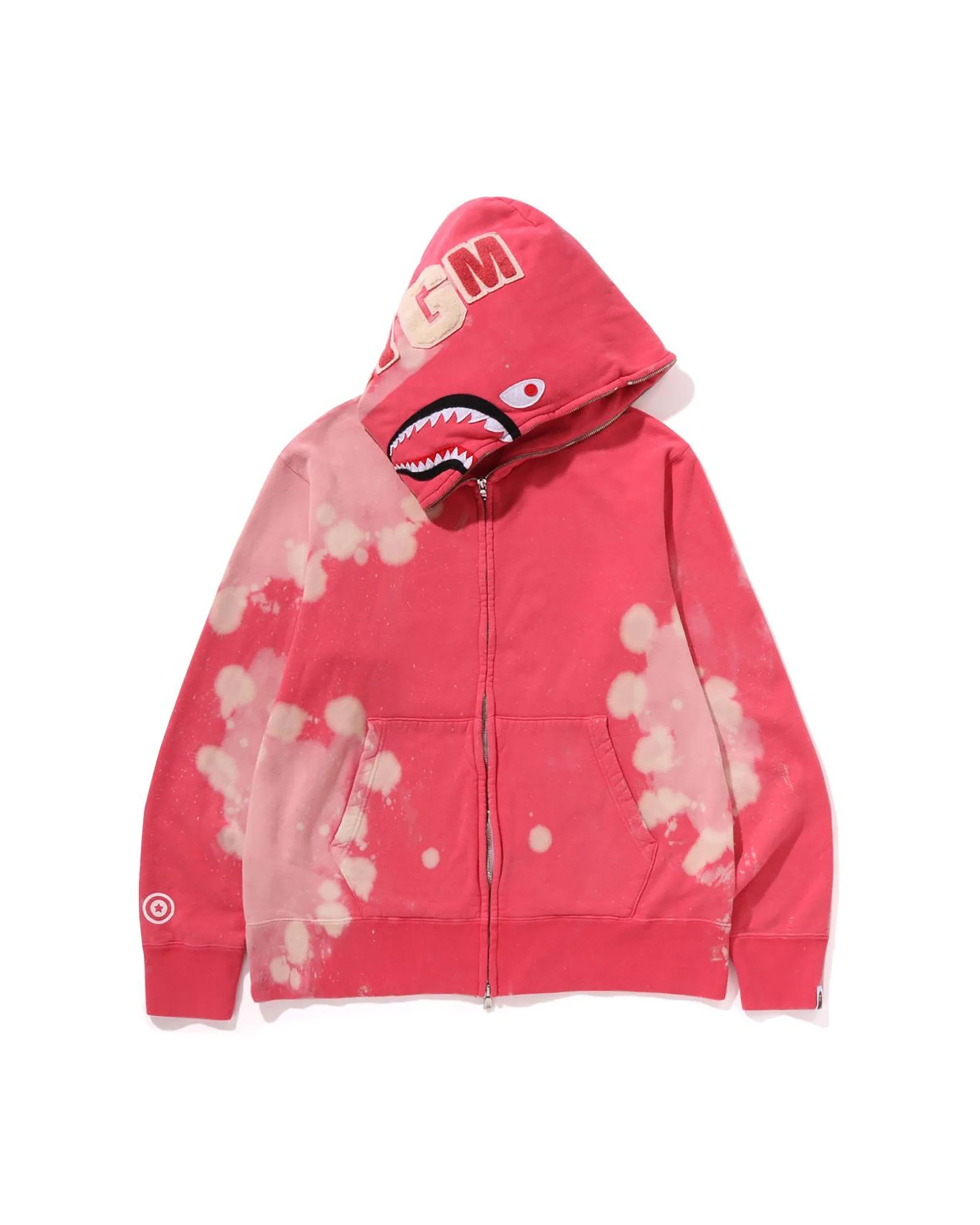 HAND DYE SHARK FULL ZIP HOODIE MENS - Image 13