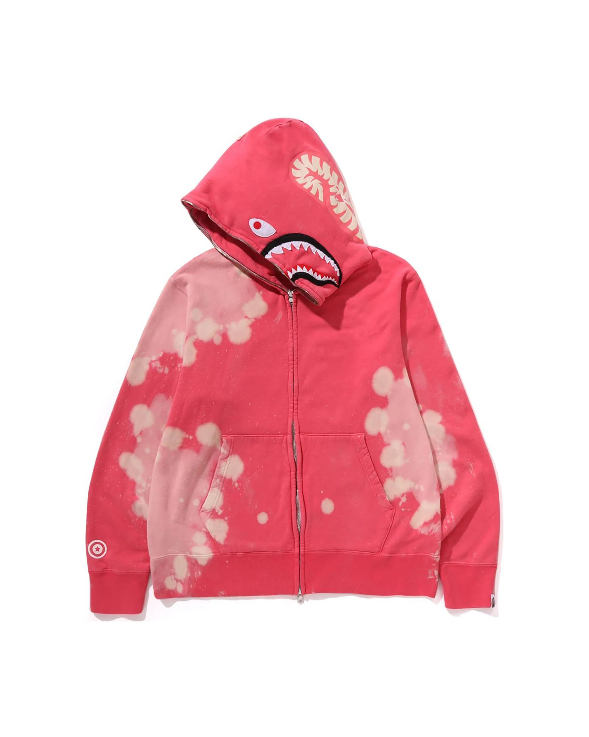 HAND DYE SHARK FULL ZIP HOODIE MENS - Image 14