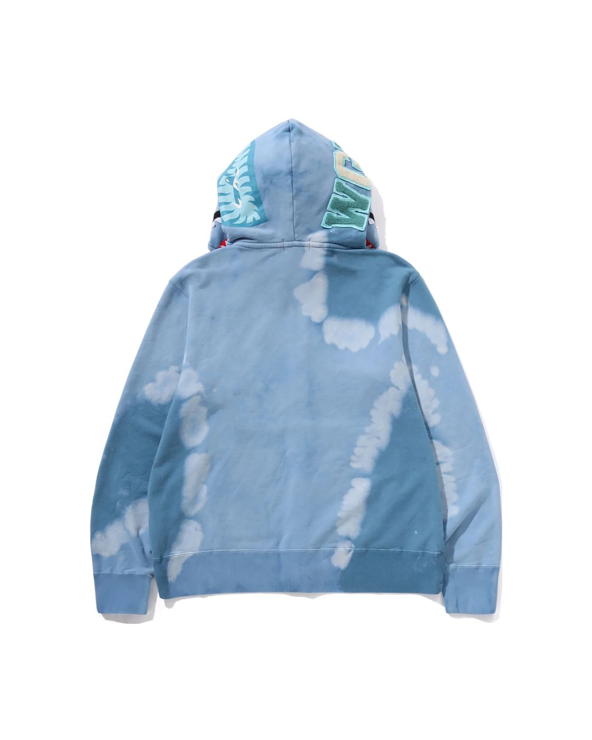 HAND DYE SHARK FULL ZIP HOODIE MENS - Image 3
