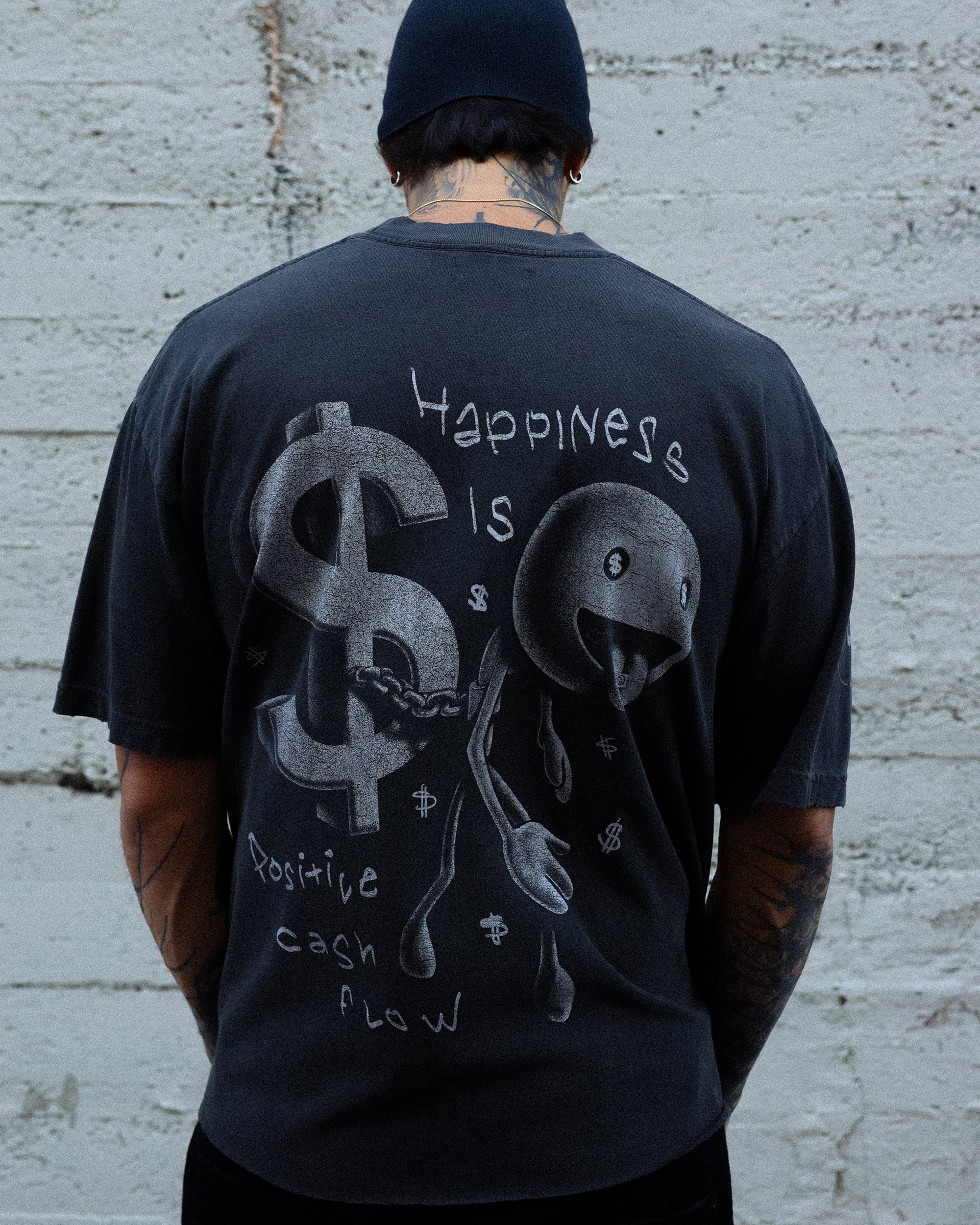 Happiness Tee - Vintage Black - Image 4