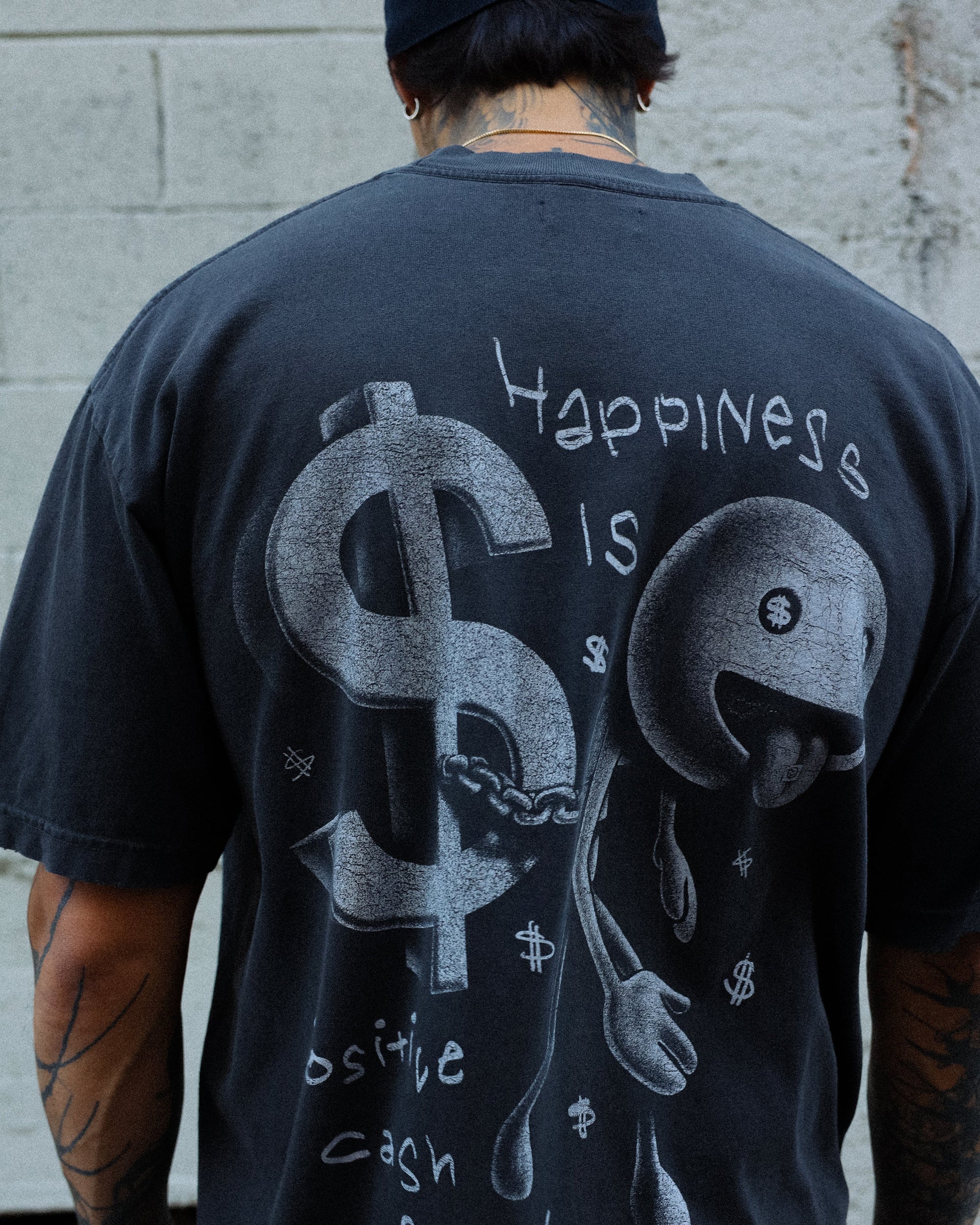 Happiness Tee - Vintage Black - Image 6