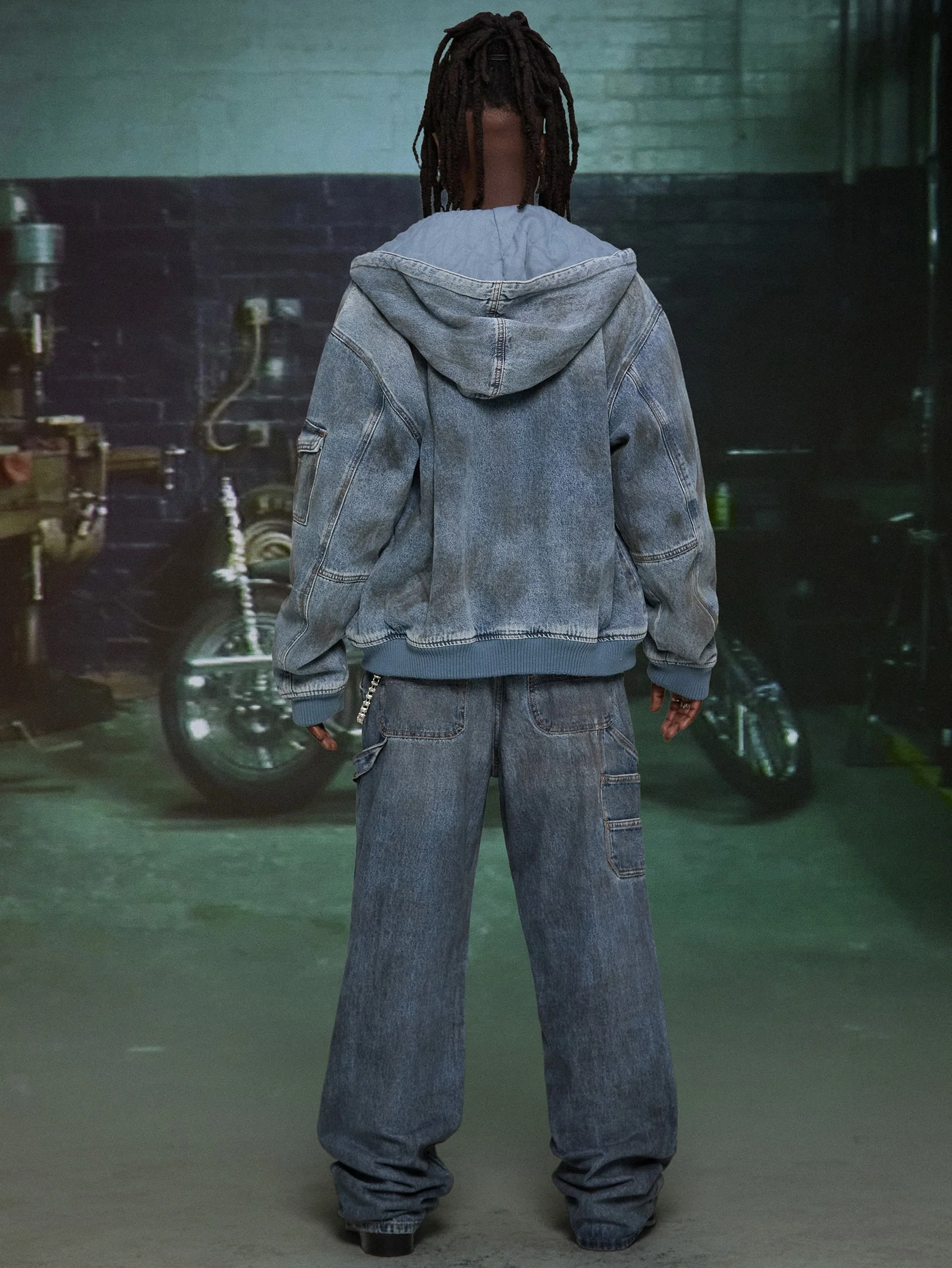 HARDSTONE Denim Hooded Jacket - Image 11